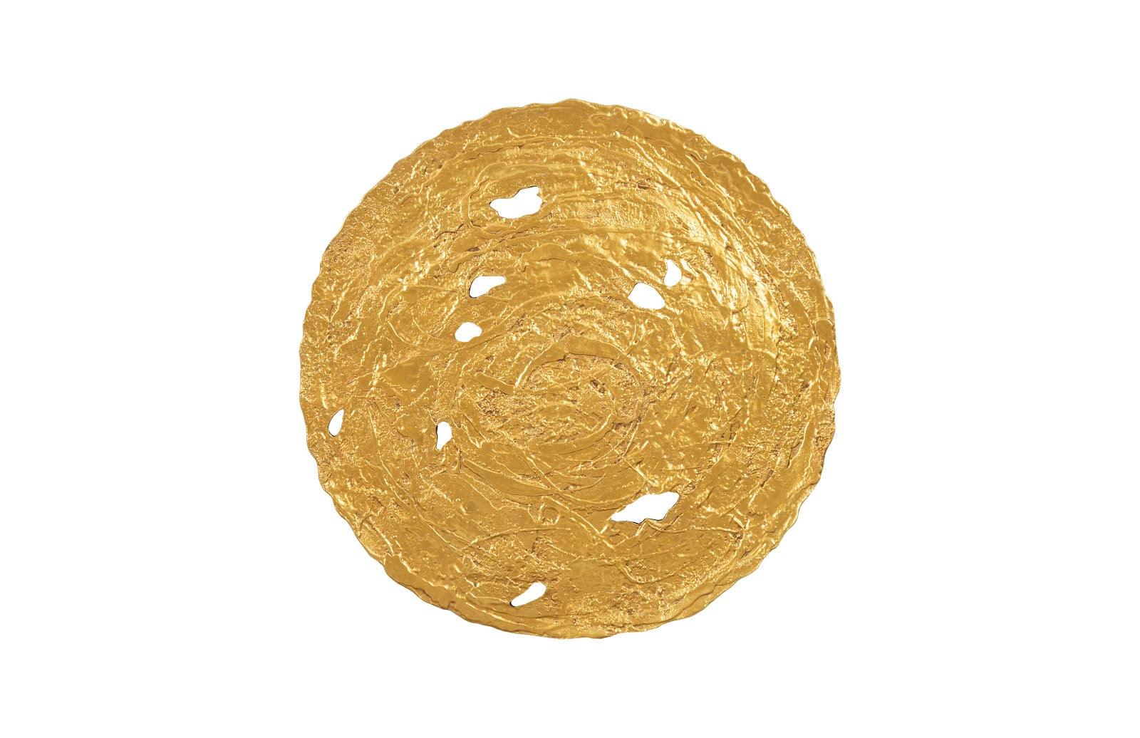 Molten Wall Disc, Large, Gold Leaf - Remutear