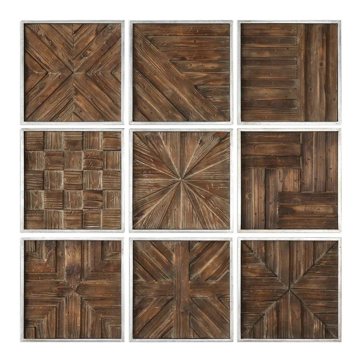 BRYNDLE SQUARES WOOD WALL DECOR - Remutear