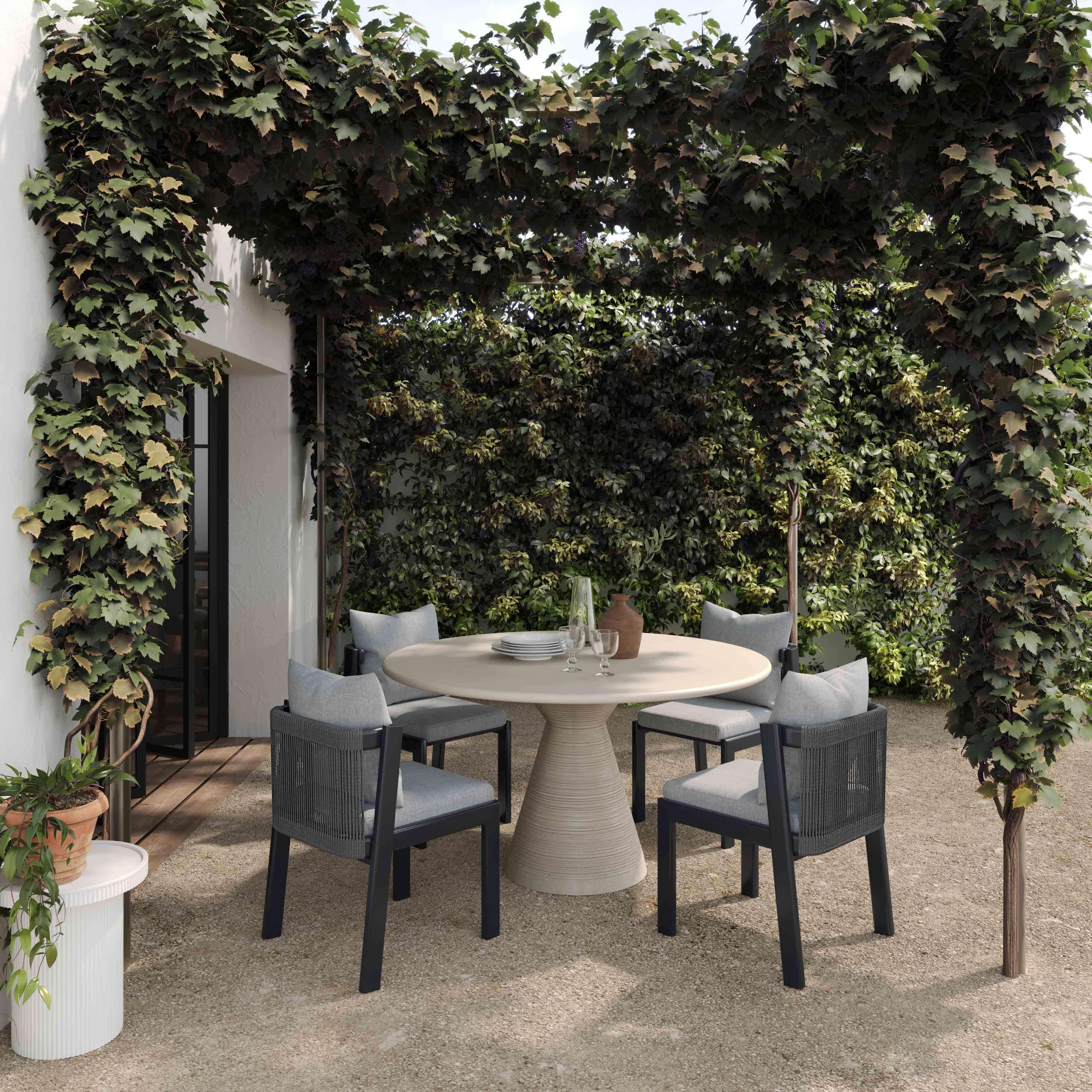 Nancy Grey Outdoor Dining Chair - Remutear