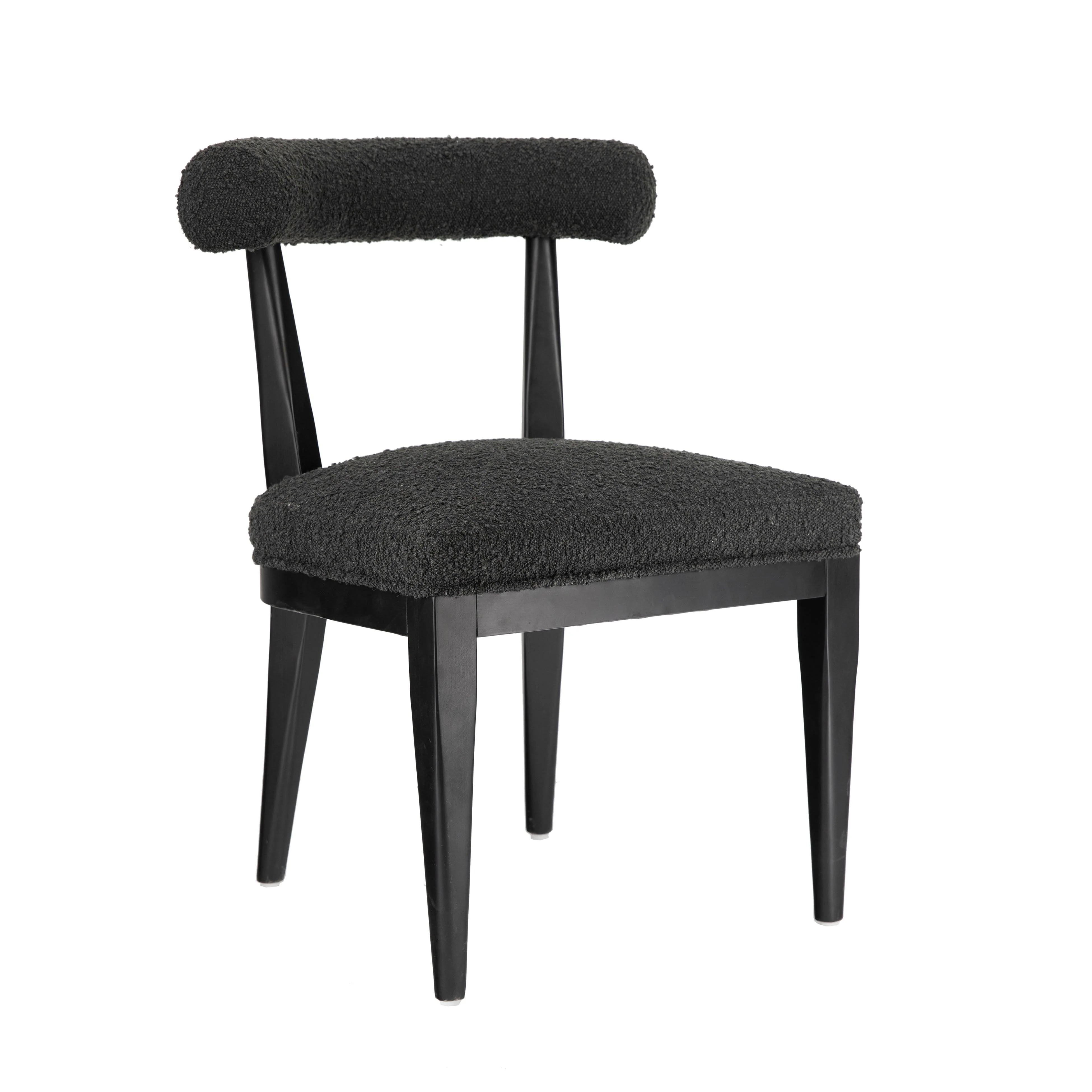 Palla Black Boucle Dining Chair - Remutear