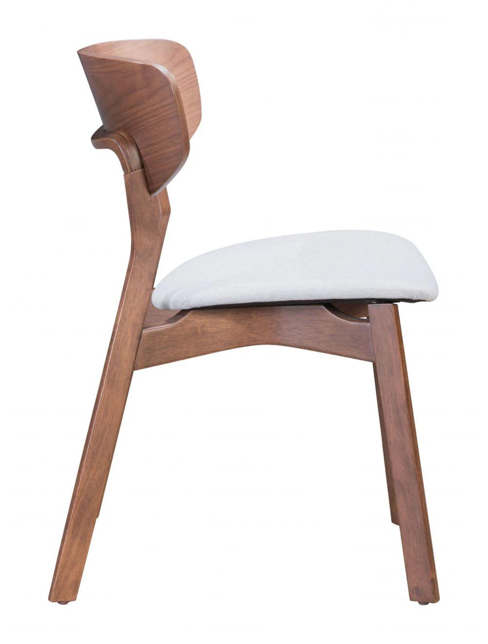 Russell Dining Chair (Set of 2) Walnut & Light Gray - Remutear