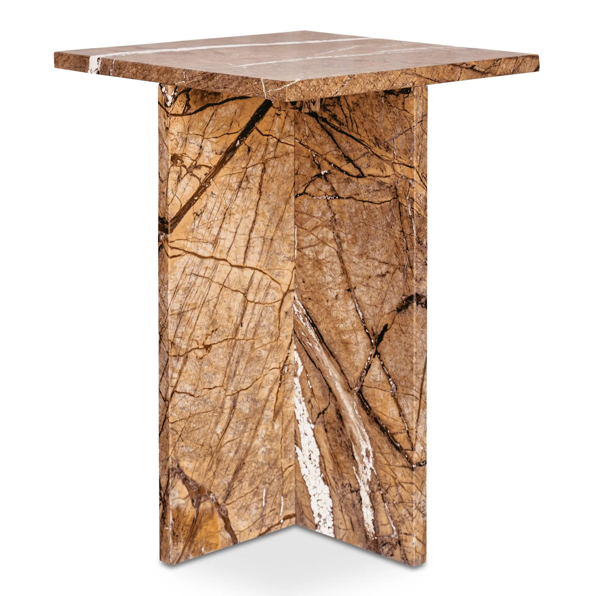 Blair Accent Table Golden Forest Marble - Remutear