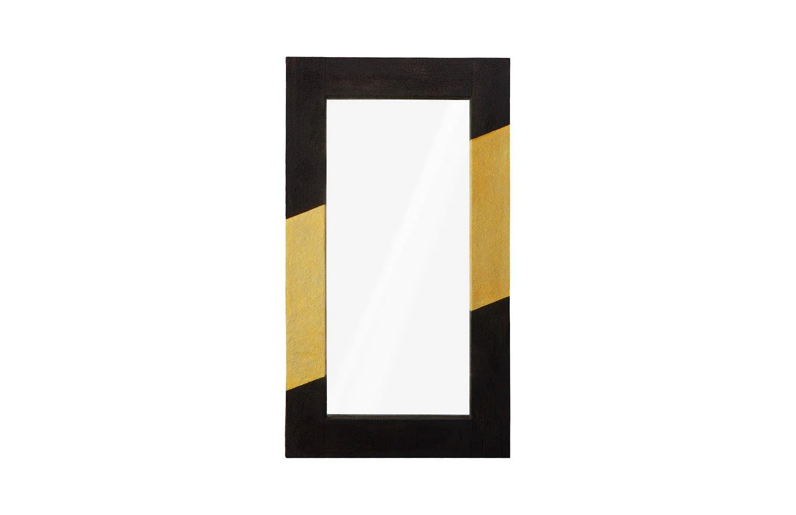 Scorched Mirror, Rectangle, Black and Gold Leaf - Remutear