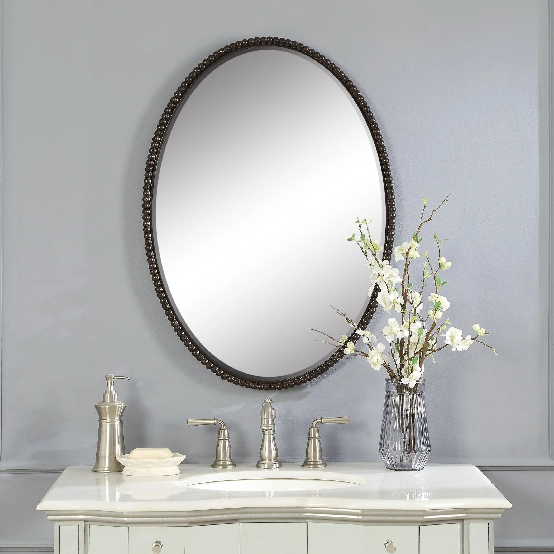 SHERISE BRONZE OVAL MIRROR - Remutear