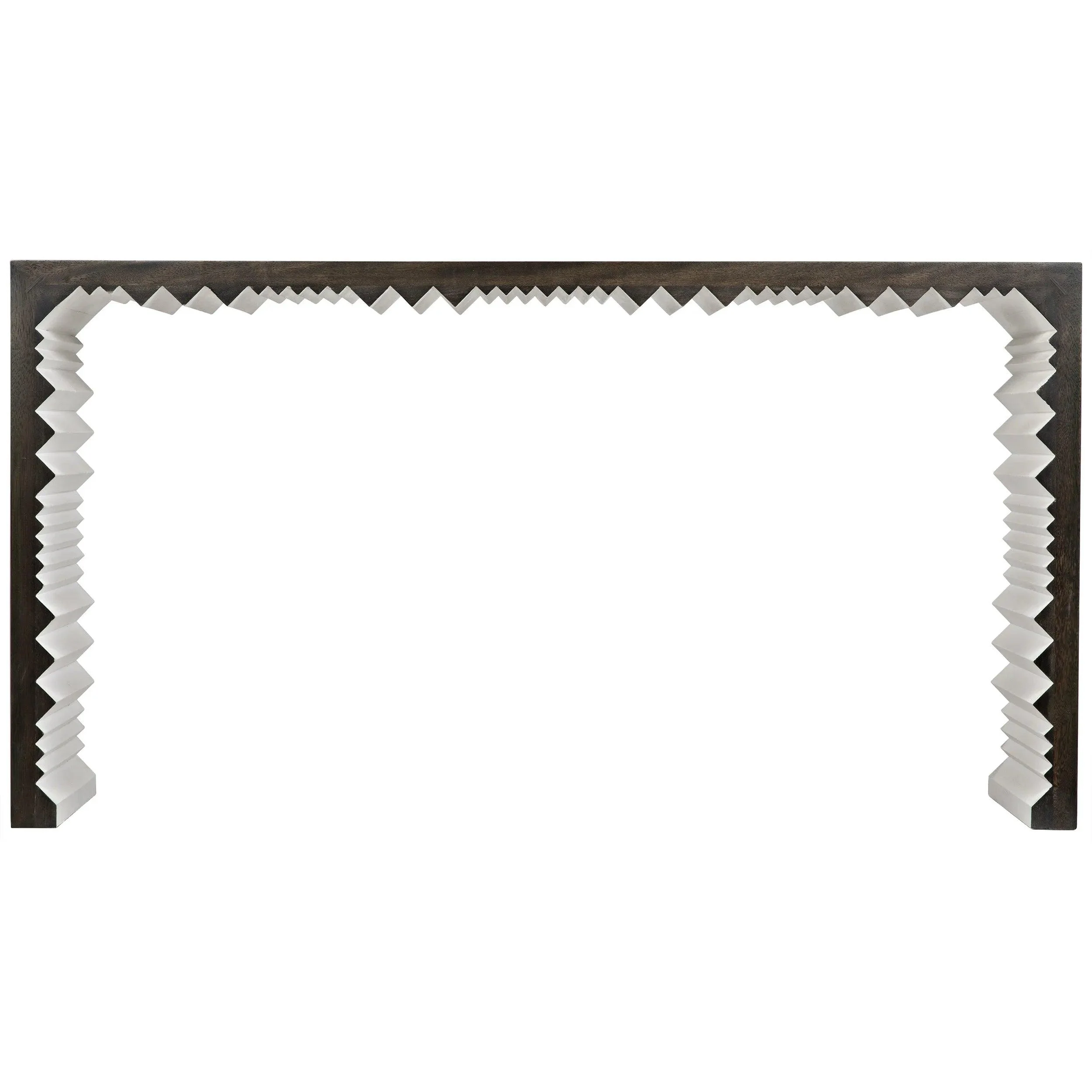 Nelson Console, Ebony Walnut with White Detail - Remutear