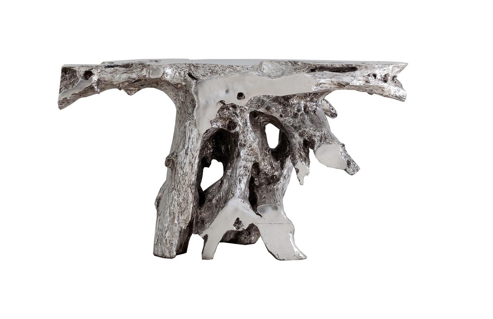 Brivo Freeform Console Table, Silver Leaf - Remutear