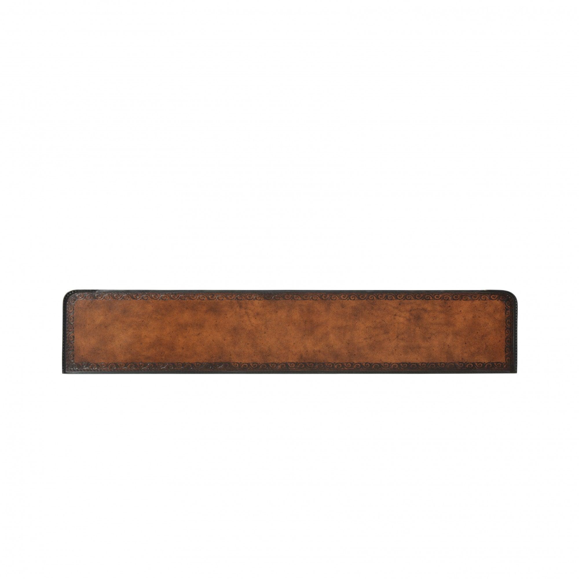 The Louis XVI Leather Console Table - Remutear