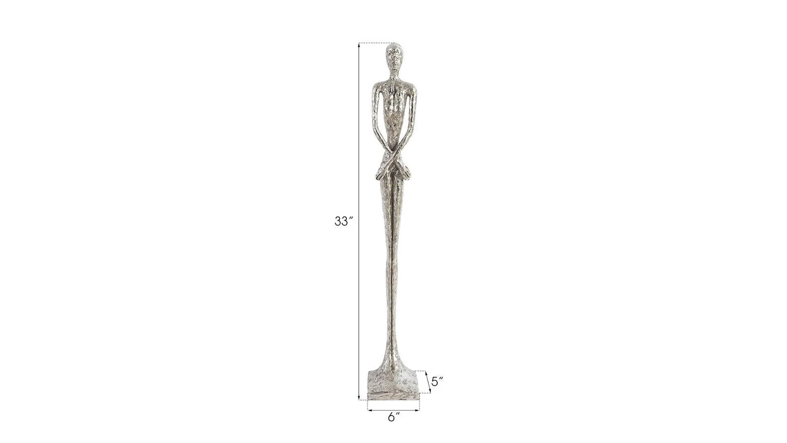 Lottie Sculpture, Small, Resin, Silver Leaf - Remutear