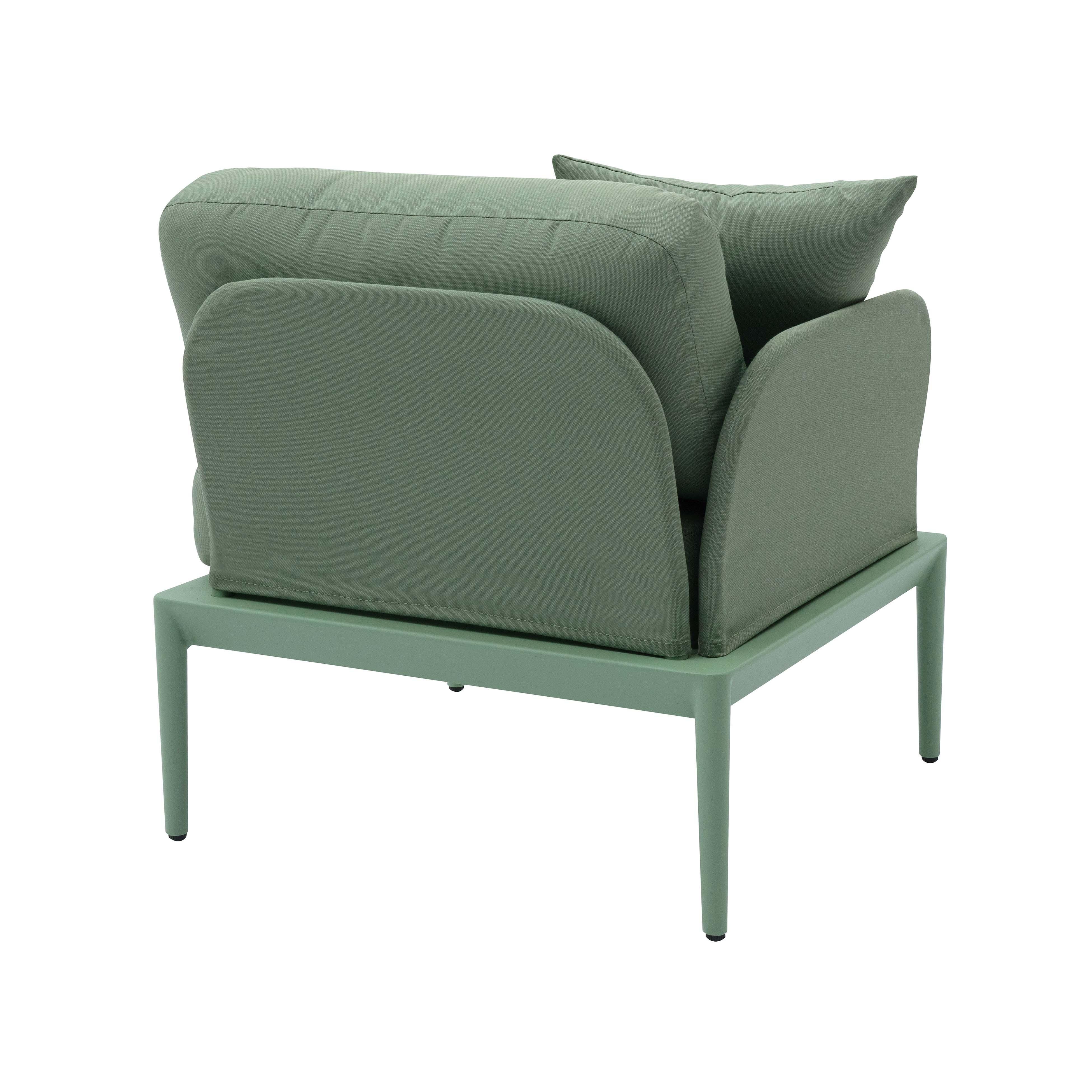 Kapri Moss Green Modular Outdoor LAF Corner Seat - Remutear