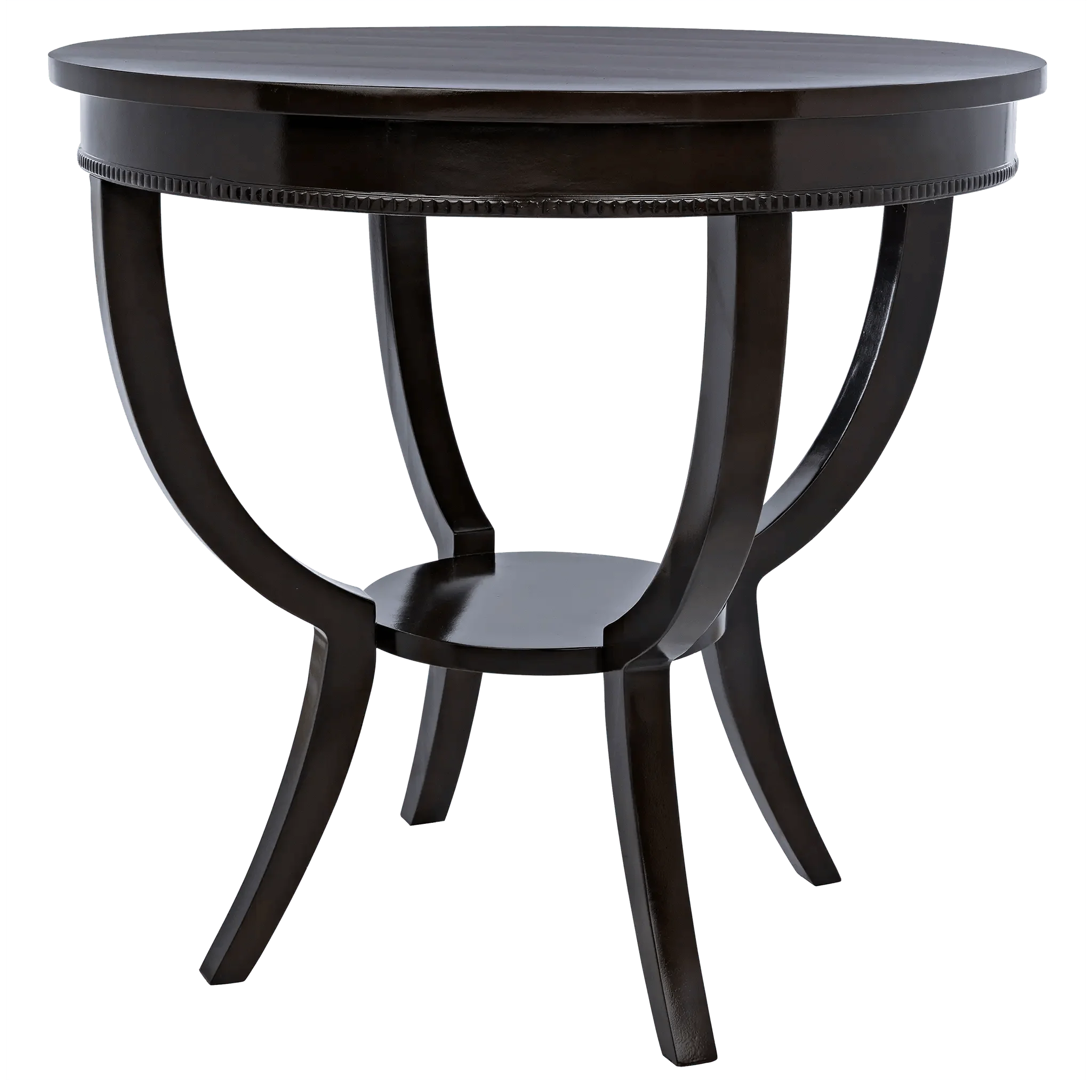 Scheffield Round End Table, Distressed Brown - Remutear