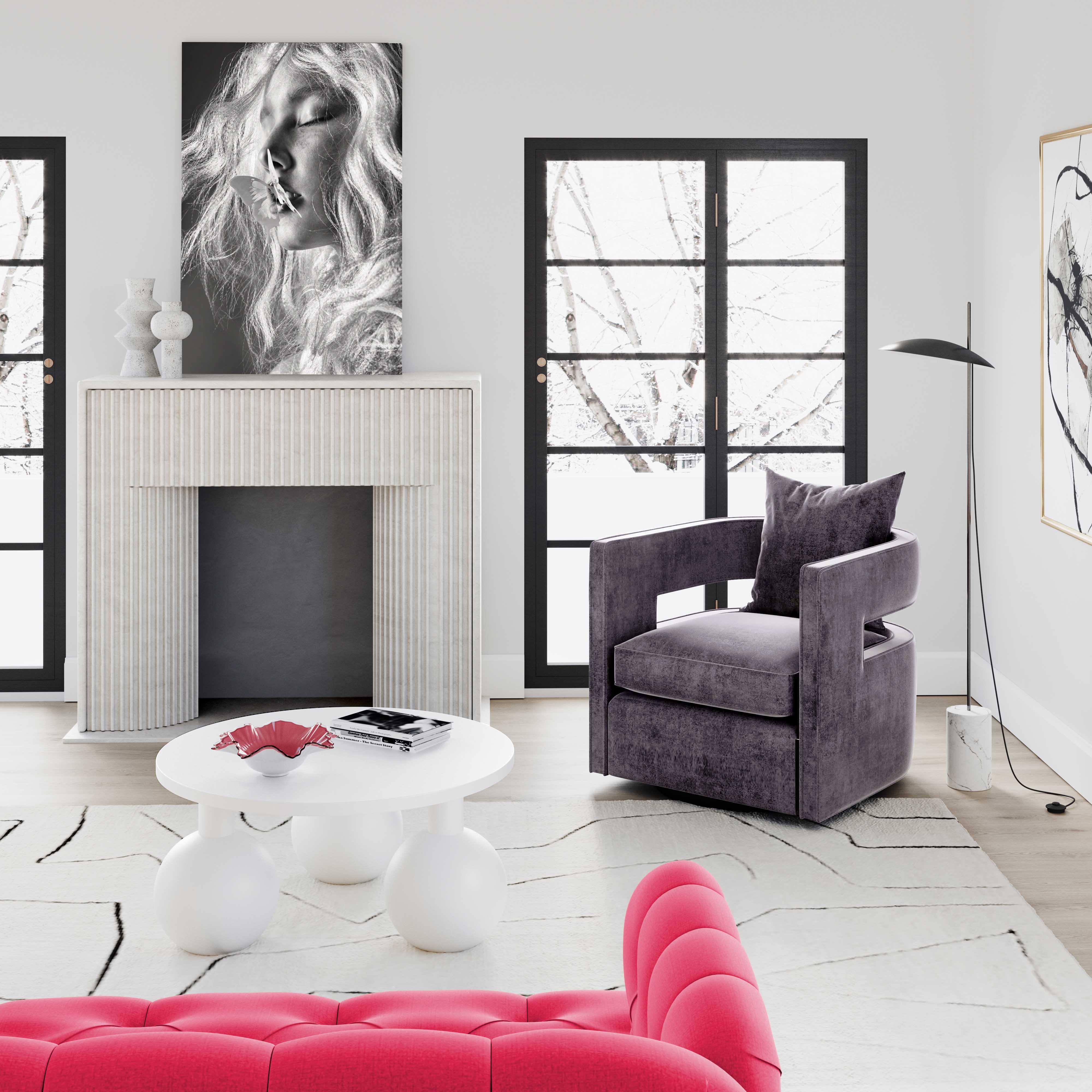 Kennedy Grey Swivel Chair - Remutear
