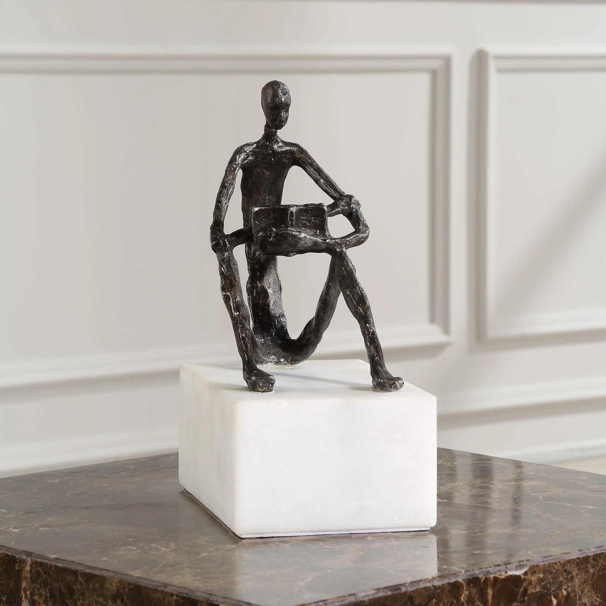 Sit Back, Relax And Read, Iron Sculpture - Remutear