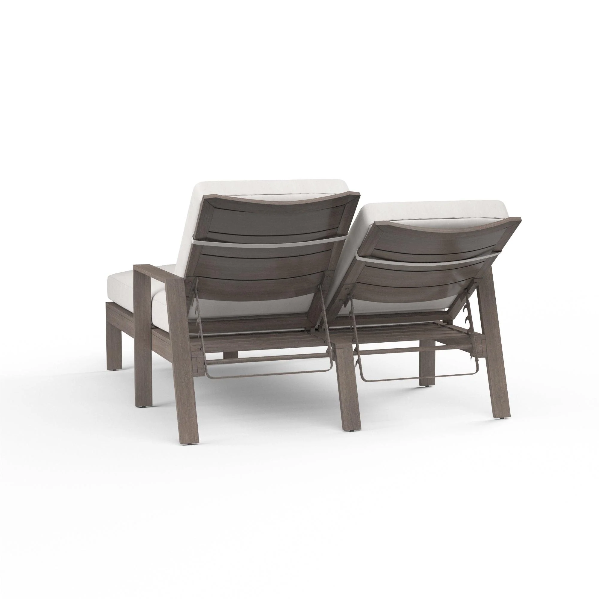 Laguna Double Chaise Lounge in Canvas Flax, No Welt - Remutear