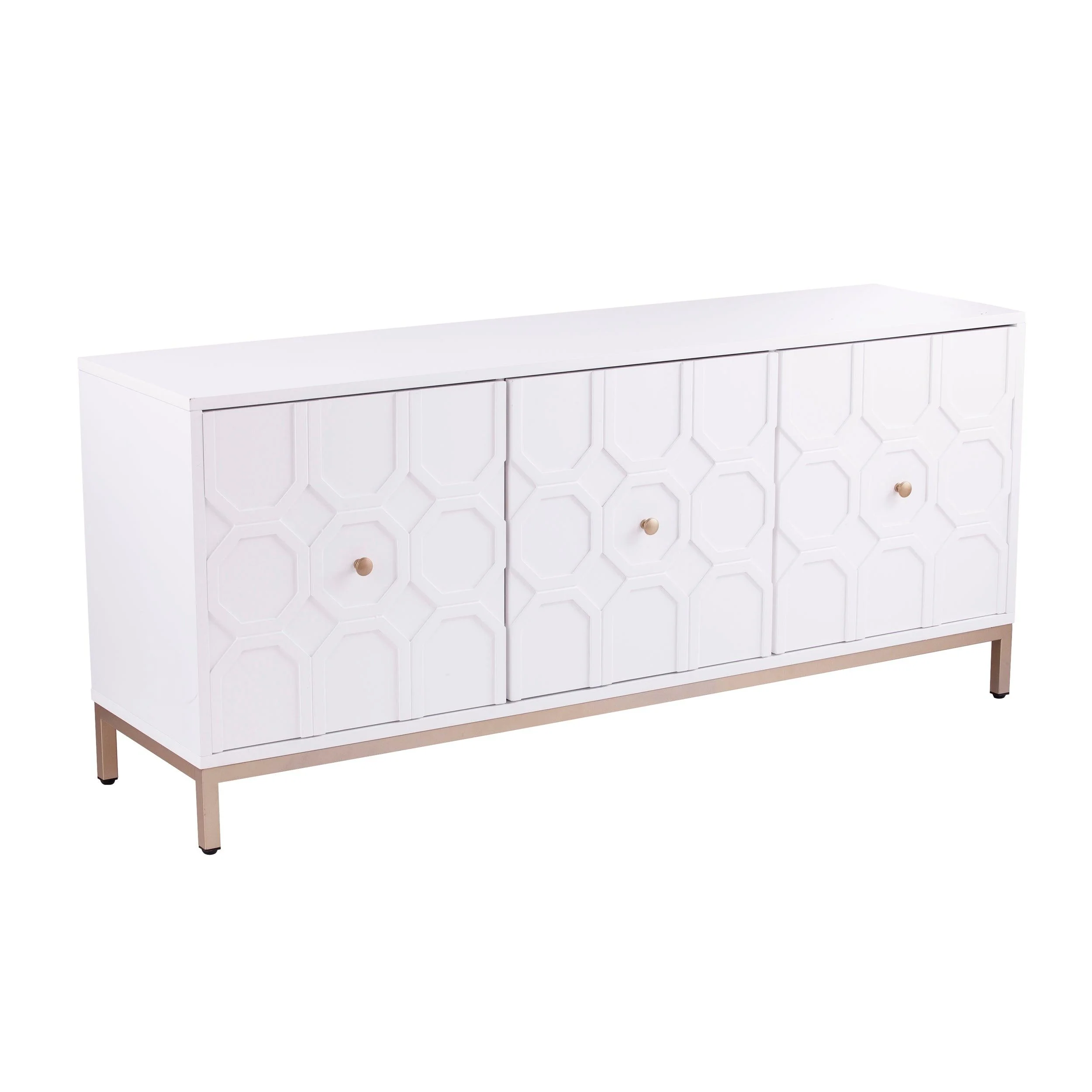 Gramdlynn Antique White Three-Door Accent Cabinet - Remutear
