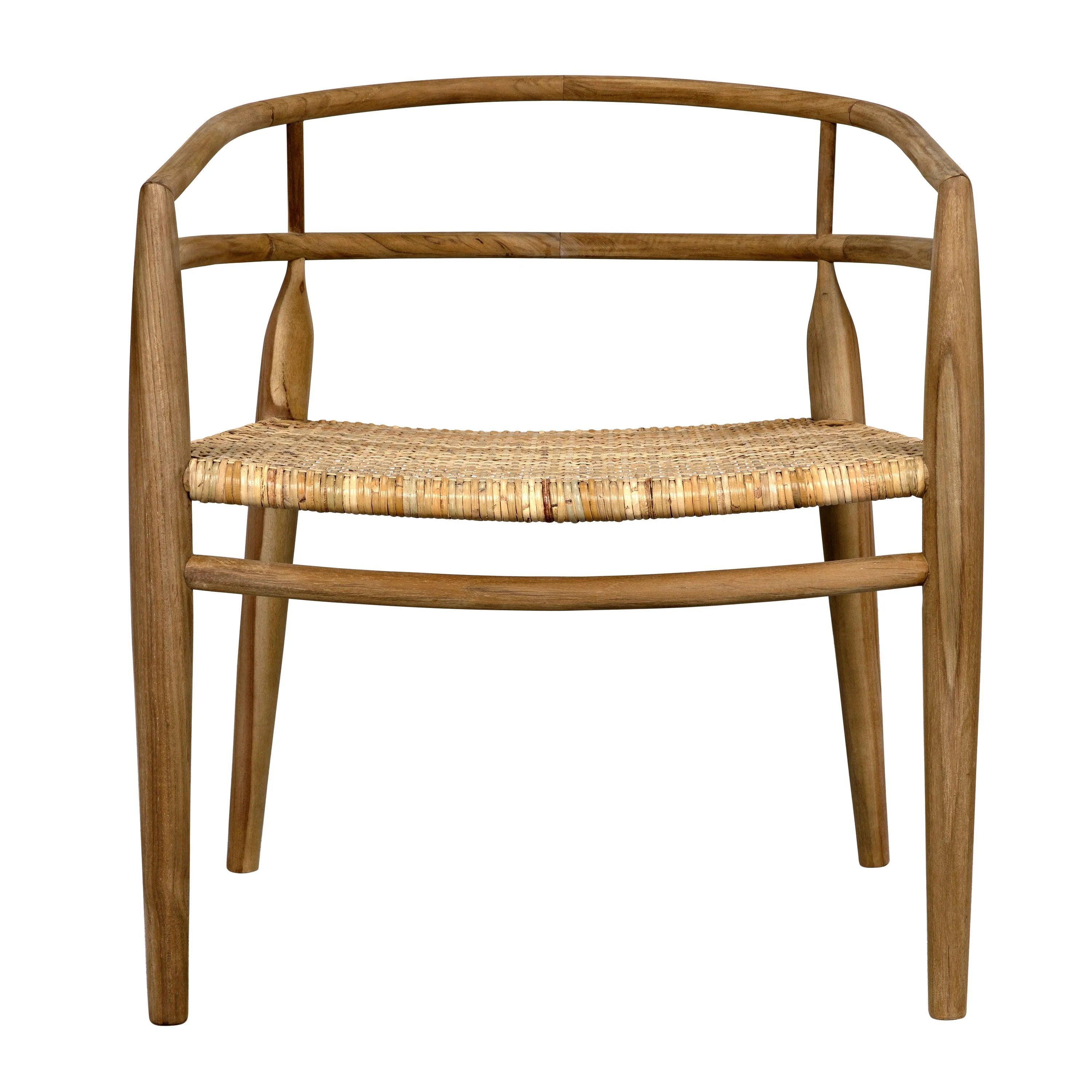 Finley Chair with Rattan, Teak - Remutear
