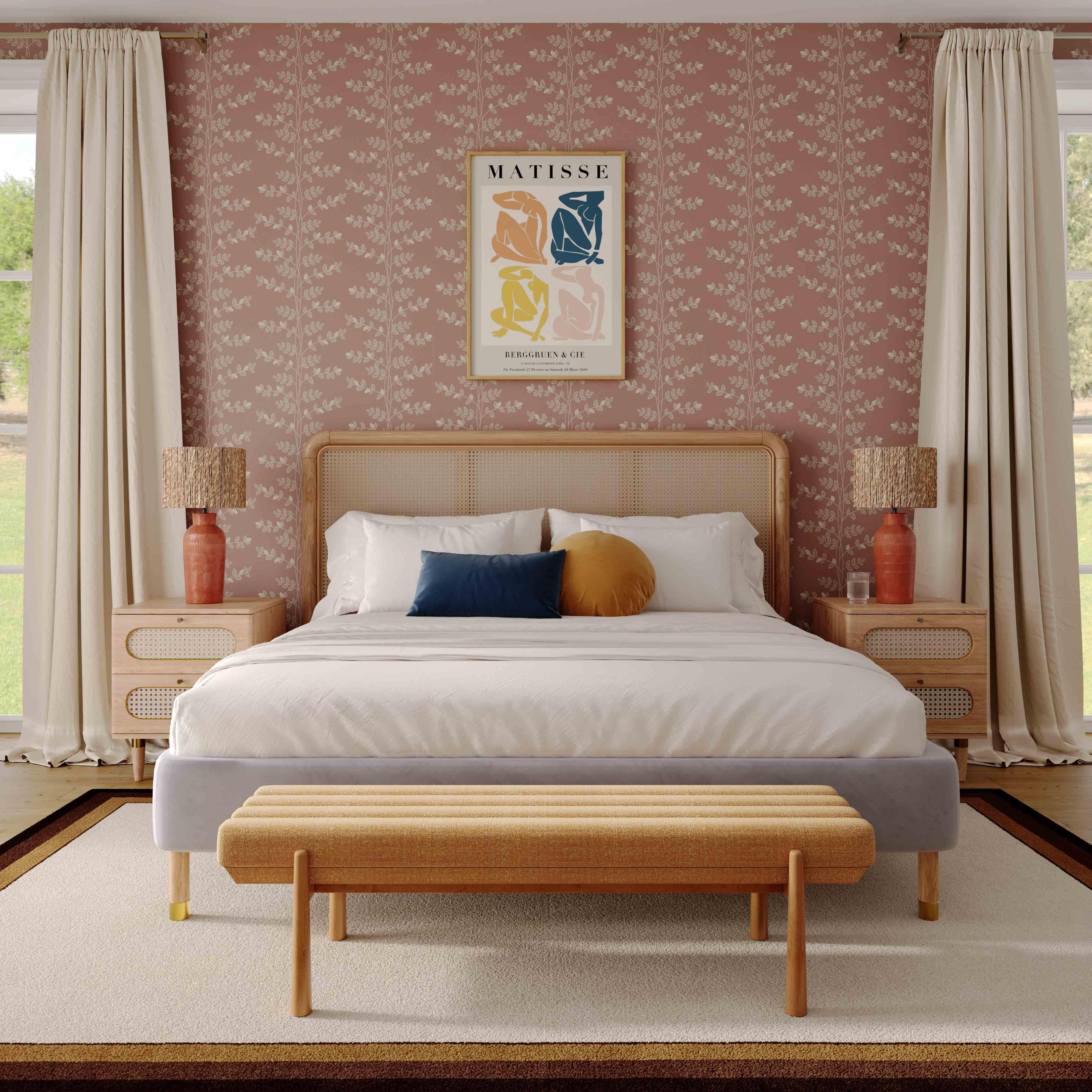 Julianna Sunflower Yellow Heavy Linen Bench - Remutear