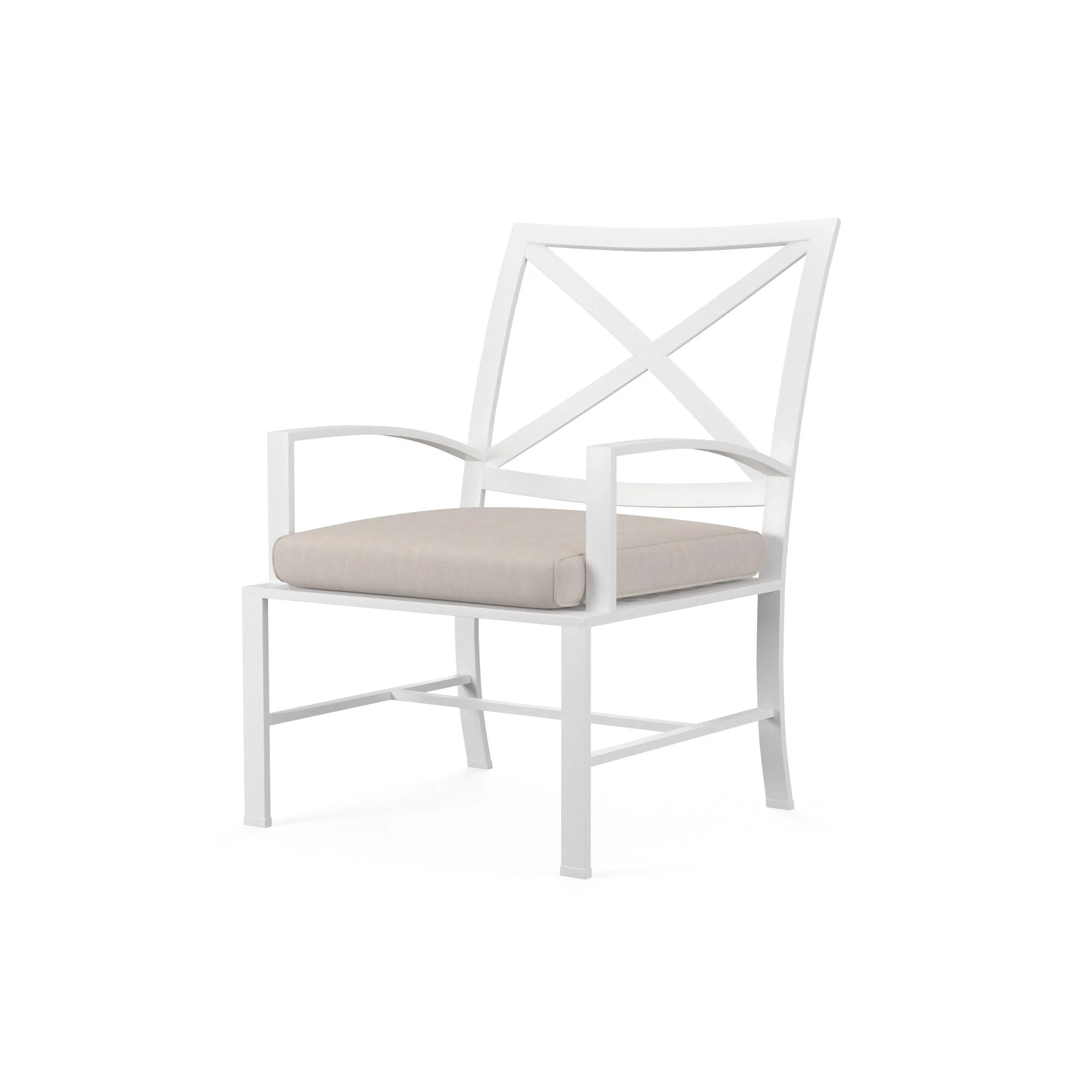Bristol Dining Chair in Canvas Flax w/ Self Welt - Remutear