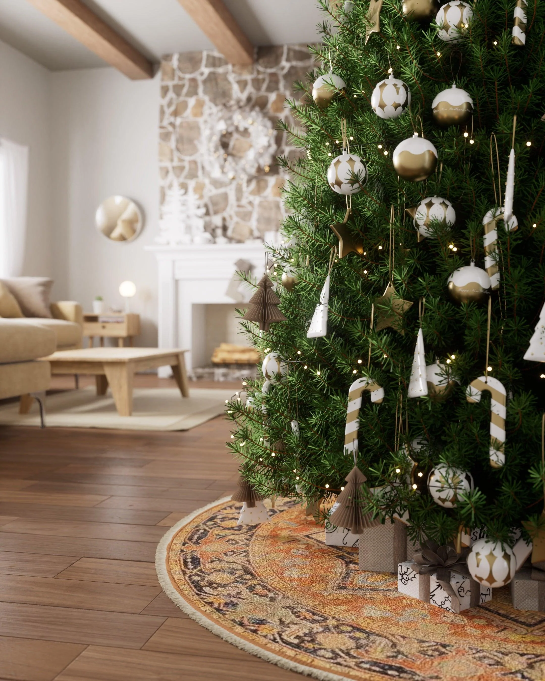 Vintage Tree Skirt 1 Rug - Remutear