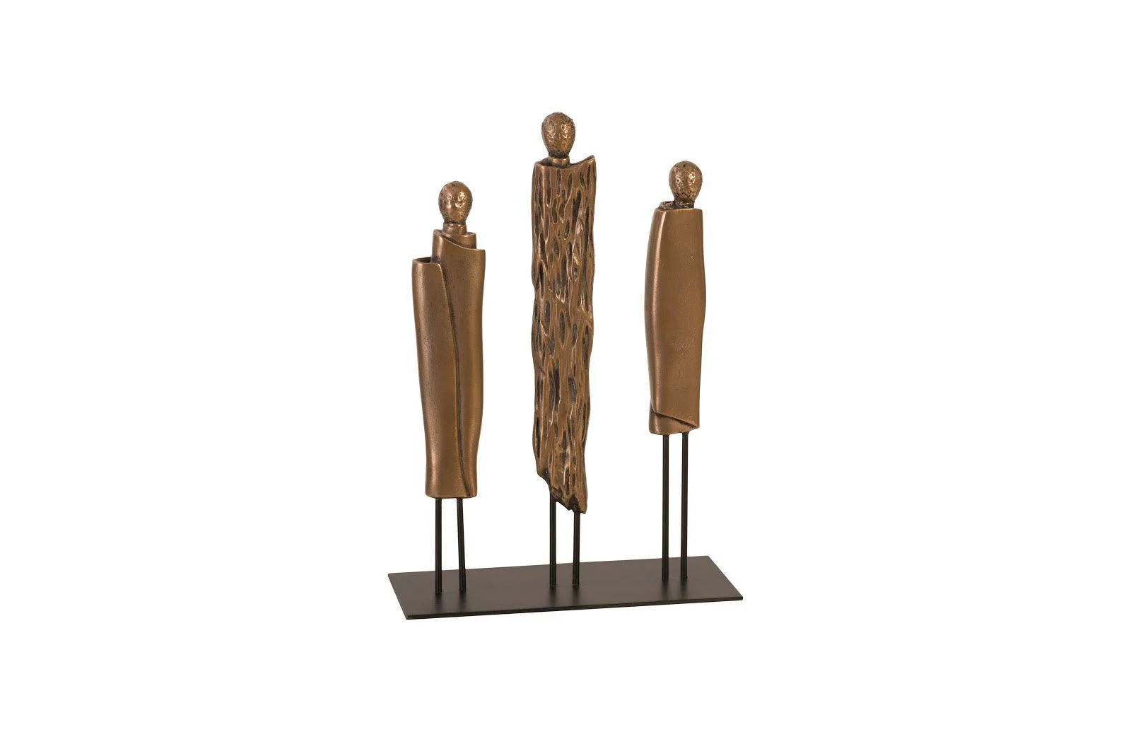 Robed Monk Trio Sculpture, Resin, Bronze Finish - Remutear