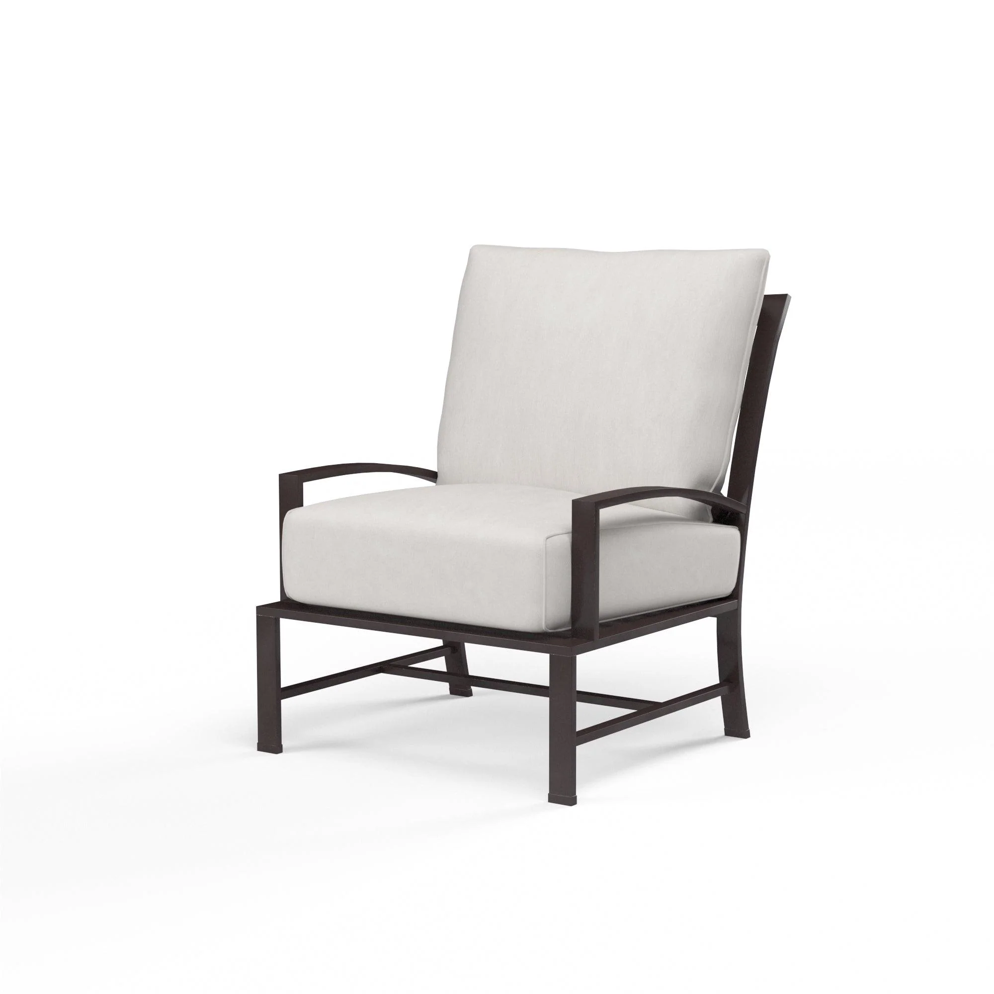 La Jolla Club Chair in Canvas Flax w/ Self Welt - Remutear