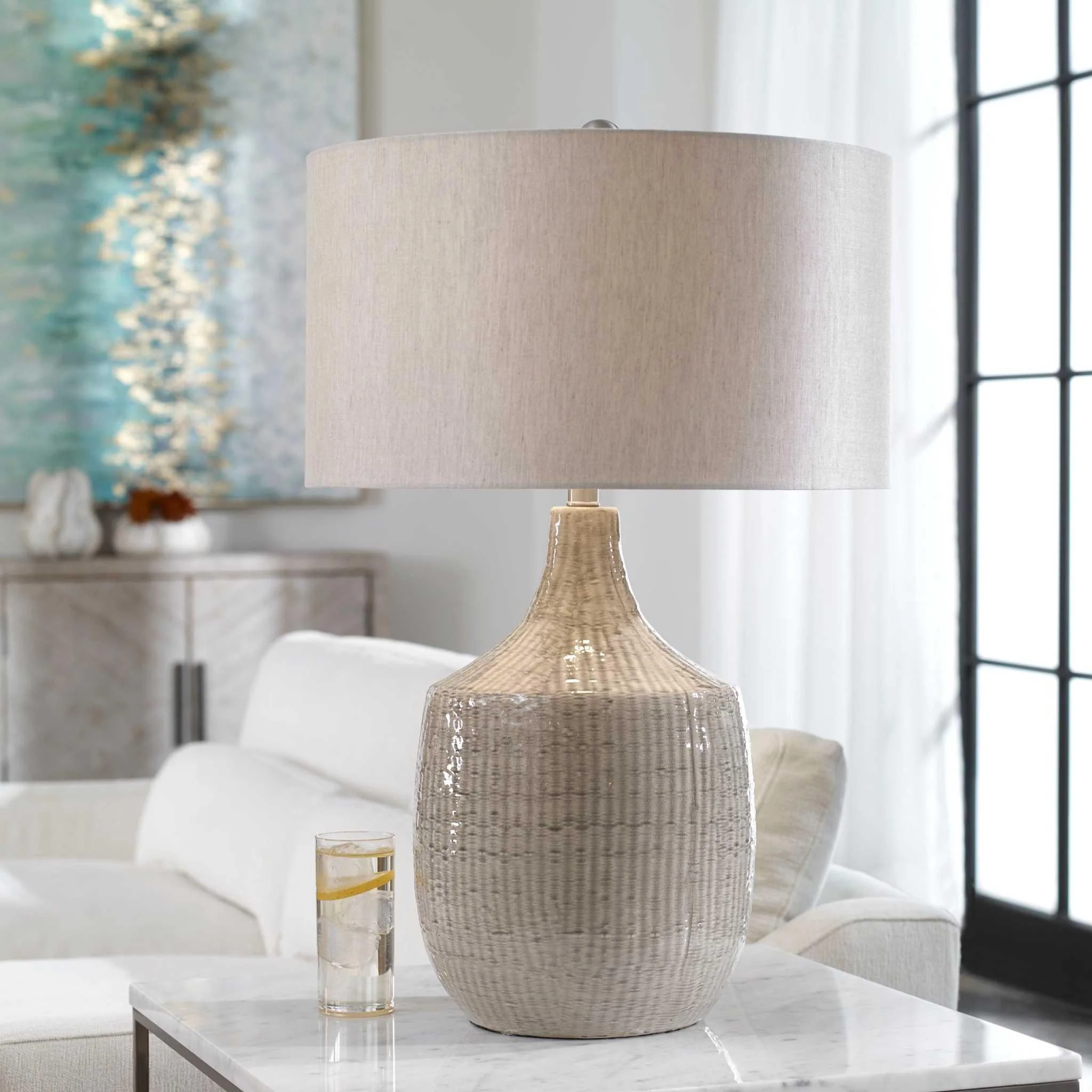 FELIPE GRAY TABLE LAMP - Remutear