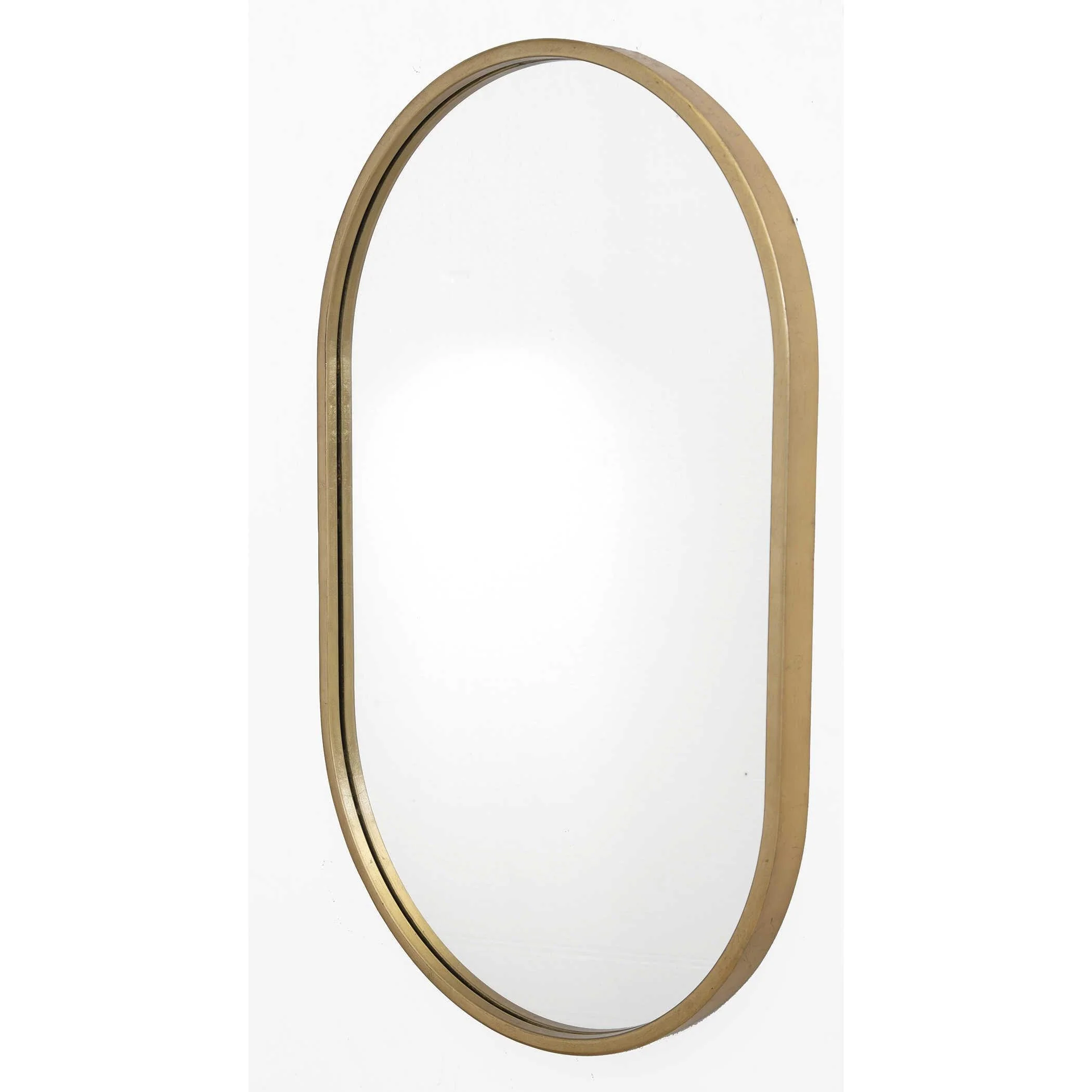 VARINA MINIMALIST GOLD OVAL MIRROR - Remutear