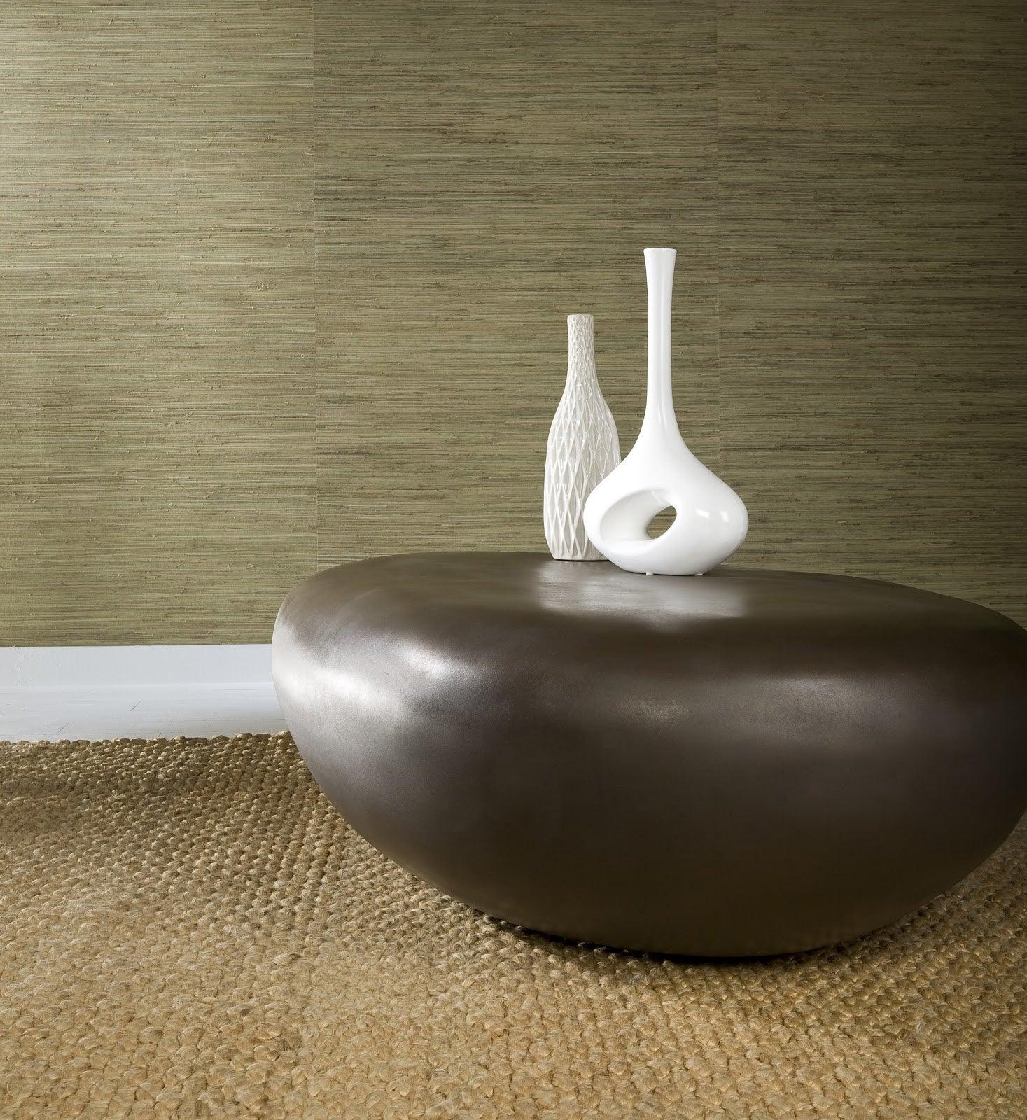 River Stone Coffee Table, Large, Resin, Bronze Finish - Remutear