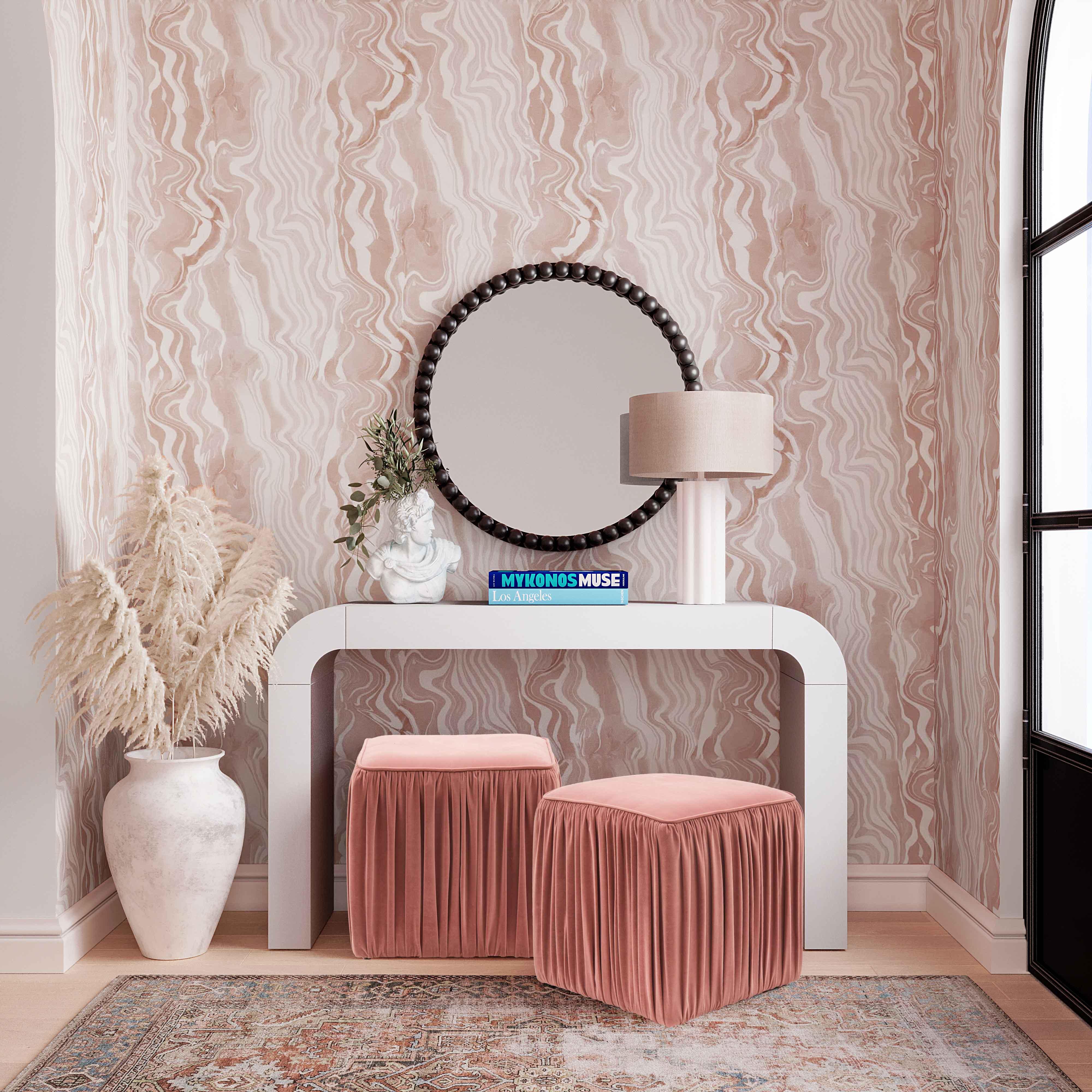 Baria Black Wooden Mirror - Remutear