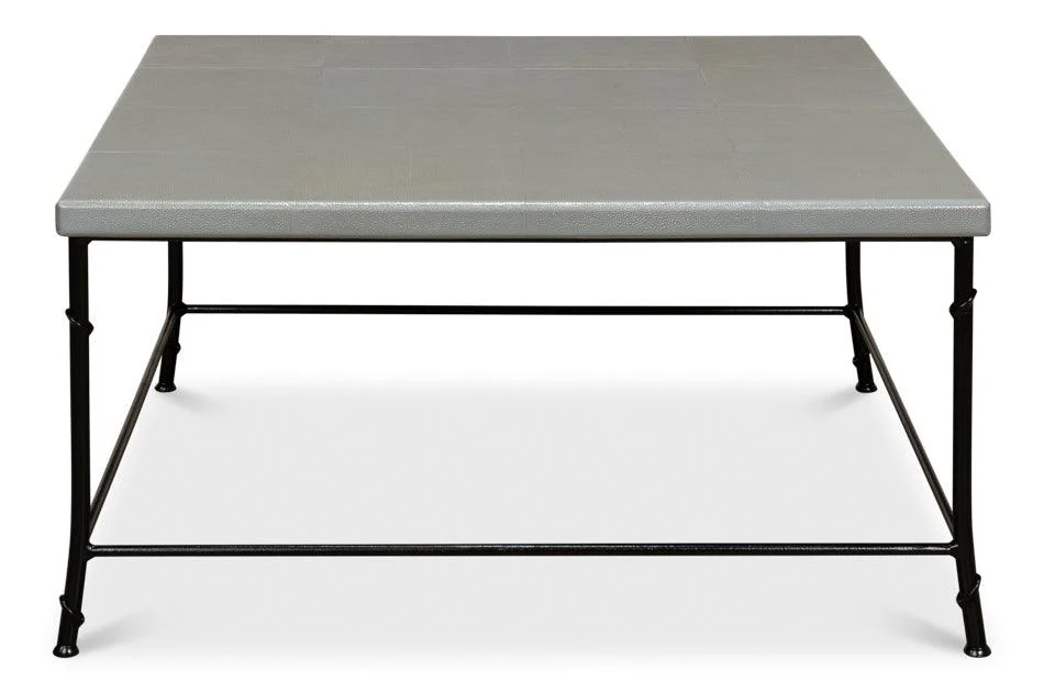 Shagreen Square Coffee Table - Storm Grey - Remutear