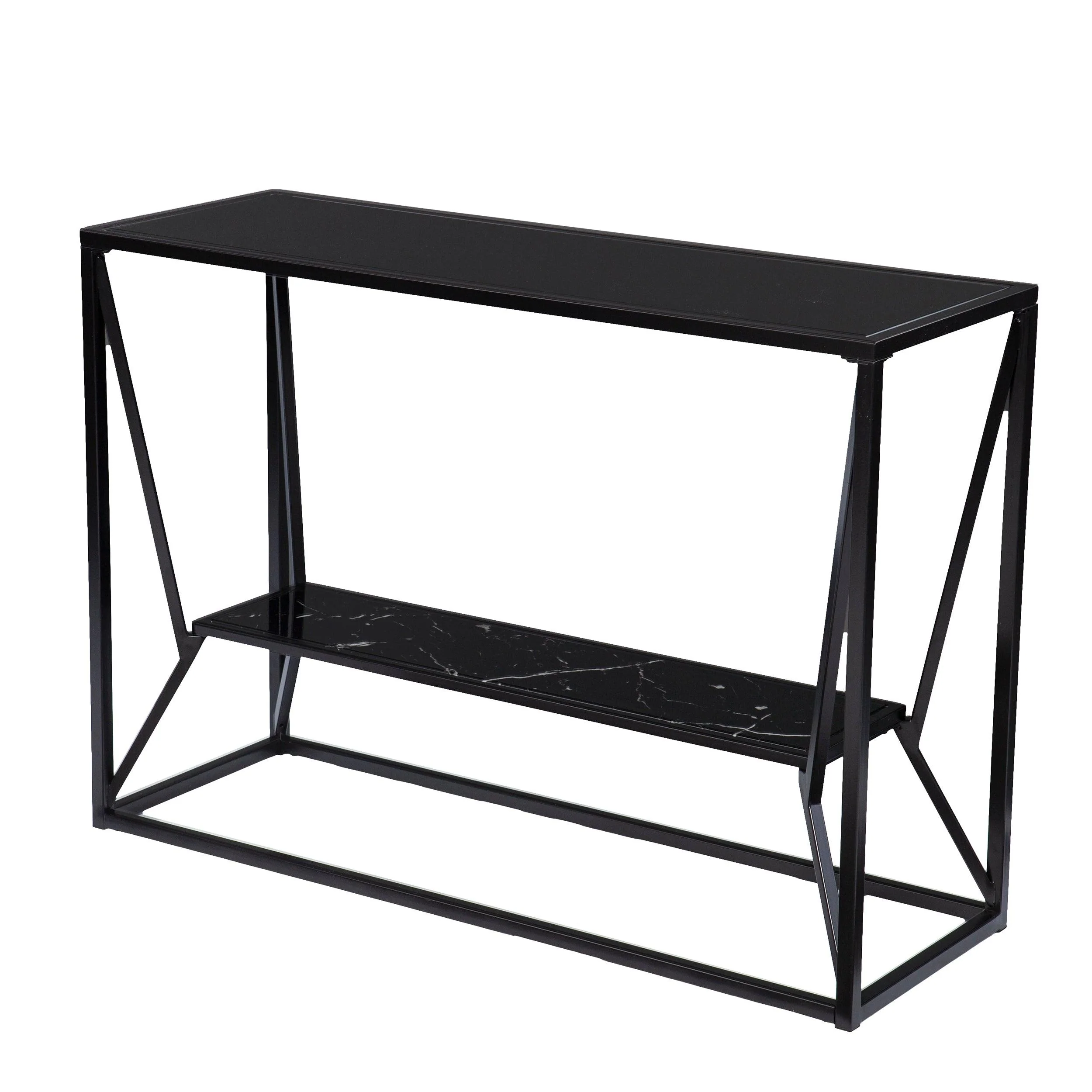 Argall Long Glass-Top Console Table - Remutear