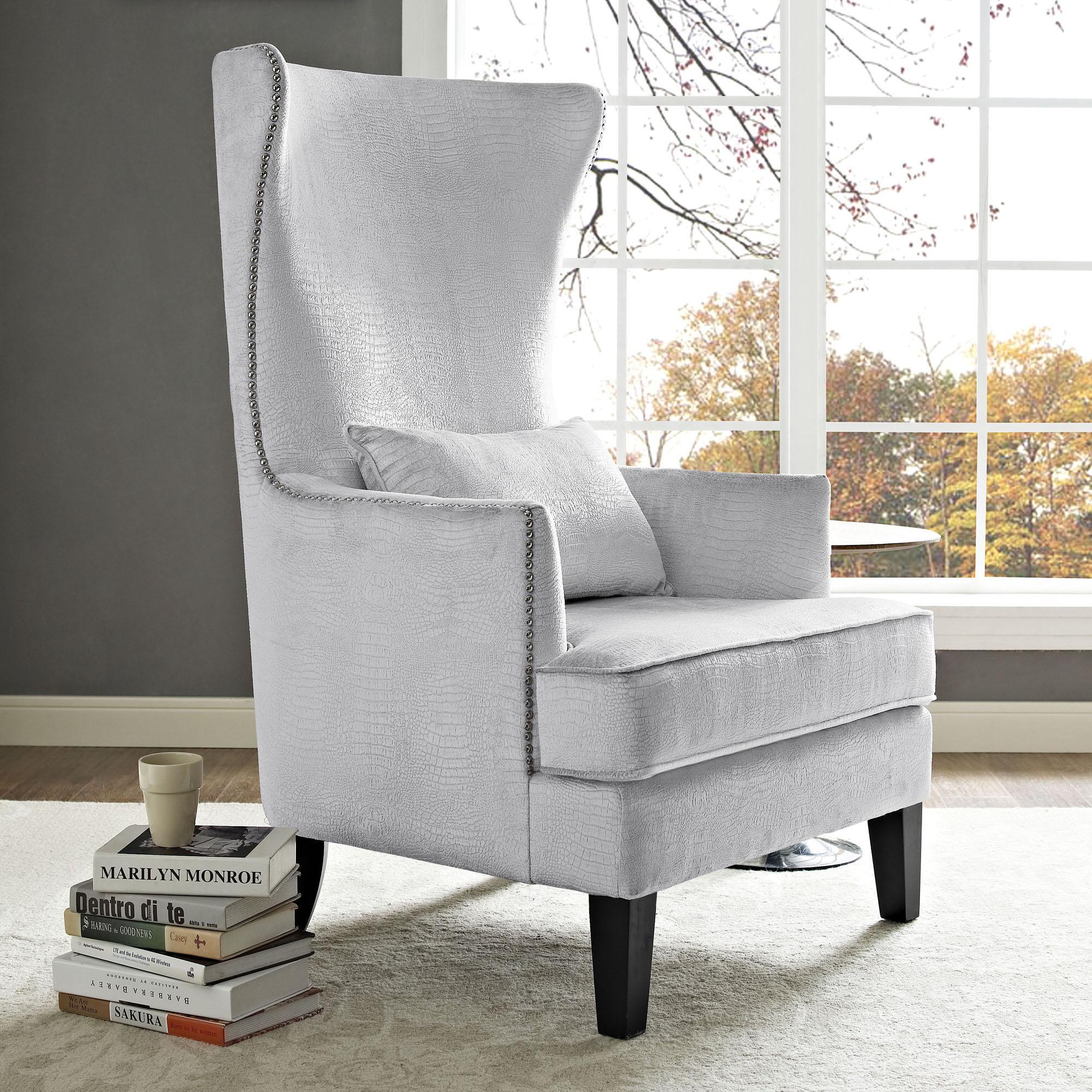 Bristol Silver Croc Tall Chair - Remutear