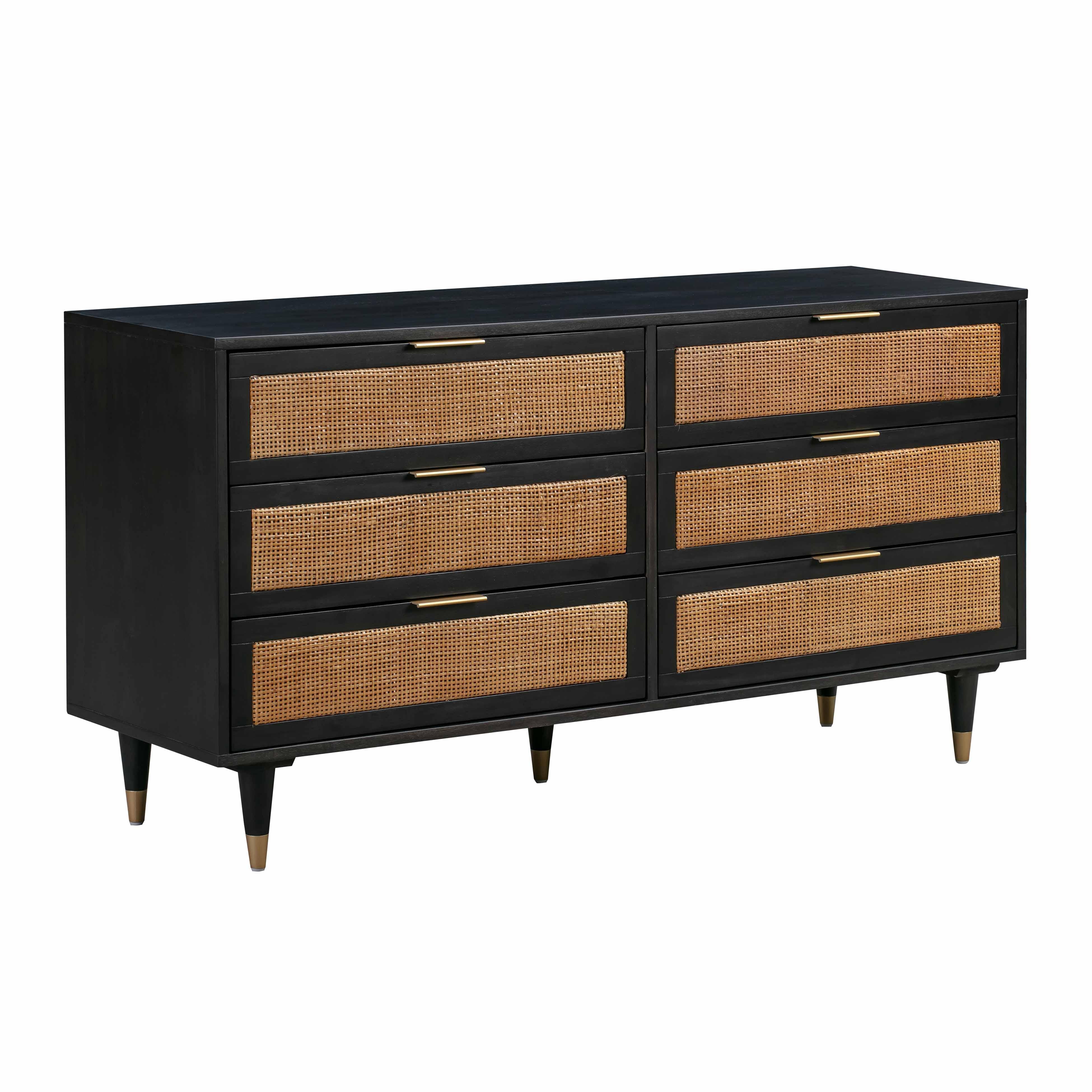 Sierra Noir 6 Drawer Dresser - Remutear