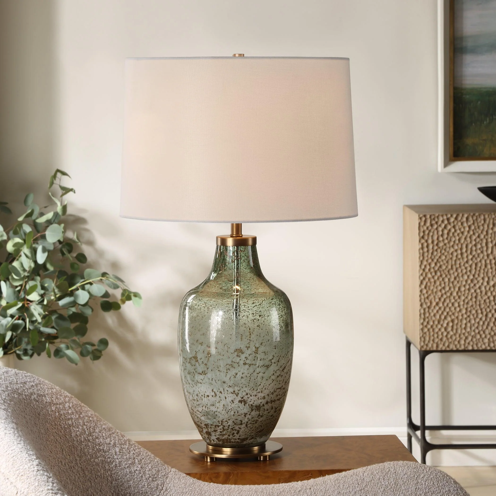 Chianti Olive Glass Table Lamp - Remutear