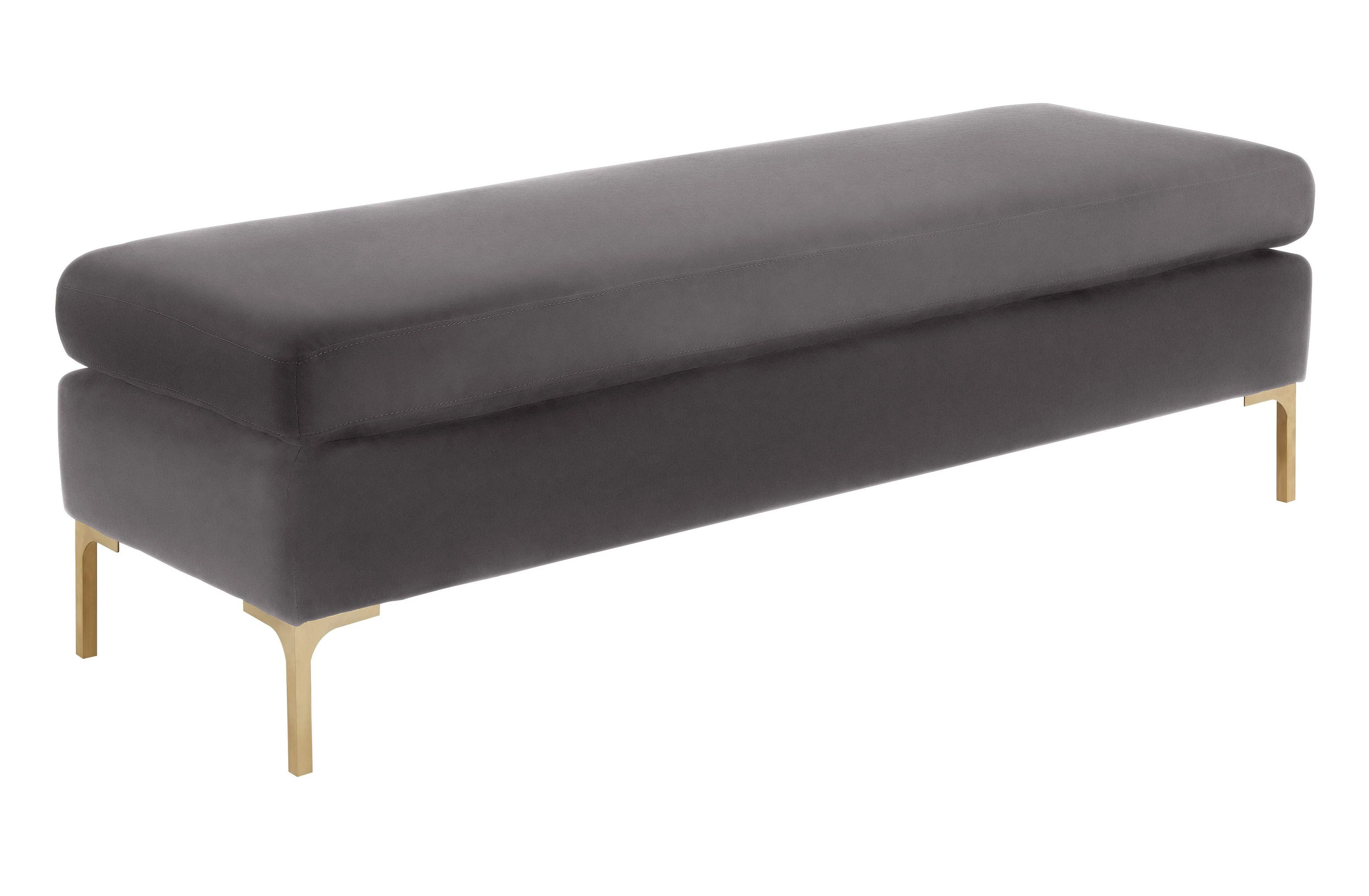 Delilah Grey Velvet Bench - Remutear