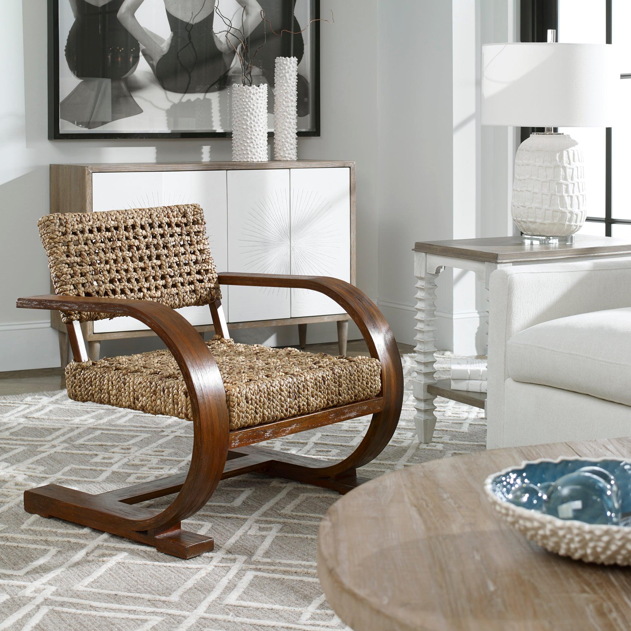 Rehema Natural Woven Accent Chair - Remutear