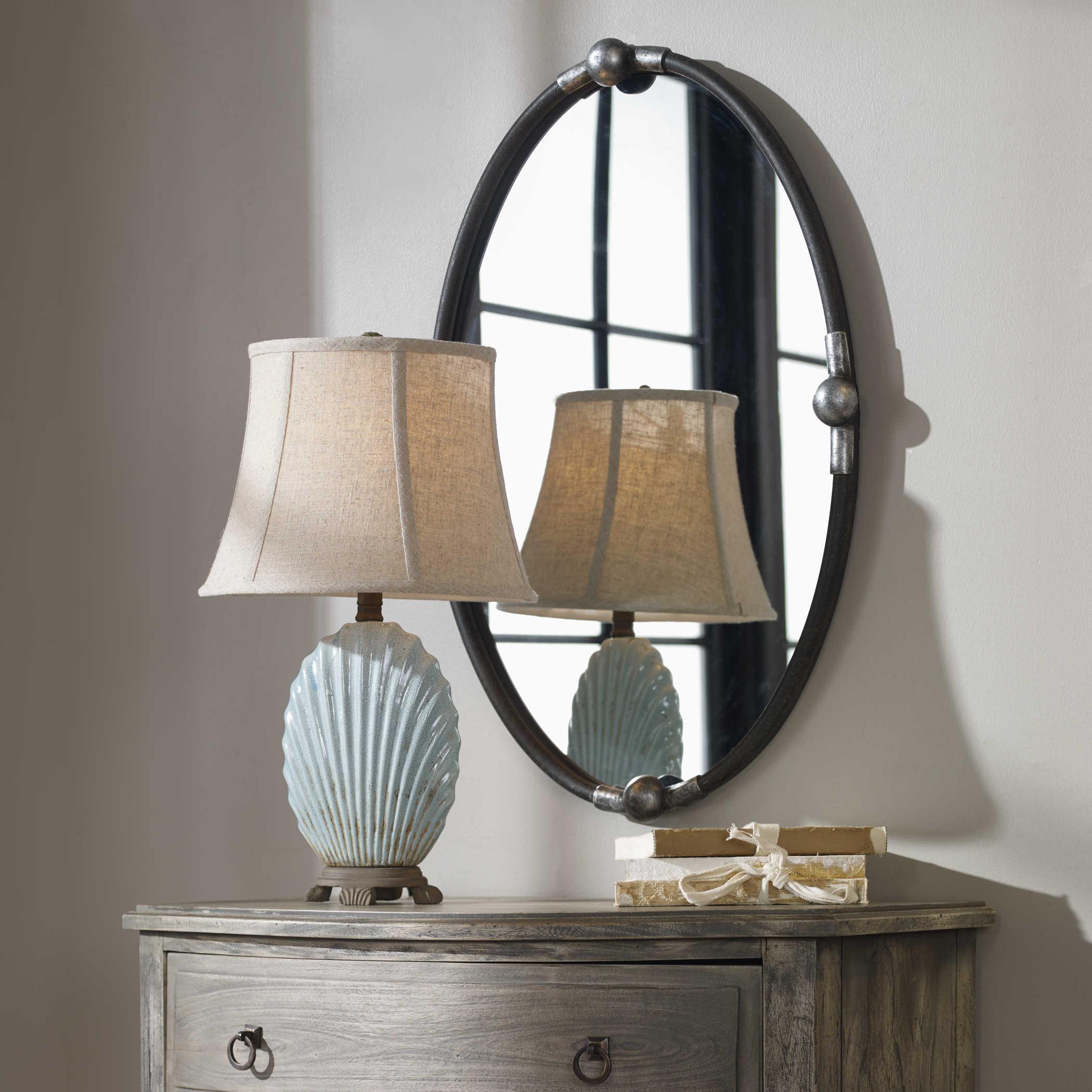 CARRICK BLACK OVAL MIRROR - Remutear