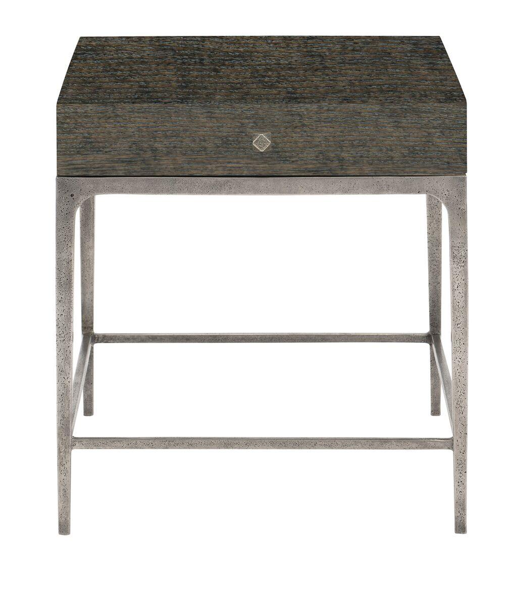 LINEA SIDE TABLE STAINLESS BROWN RECTANGLE - Remutear