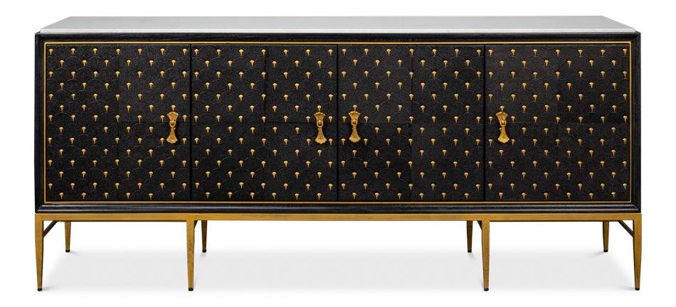Palisade Shagreen Credenza - Black - Remutear