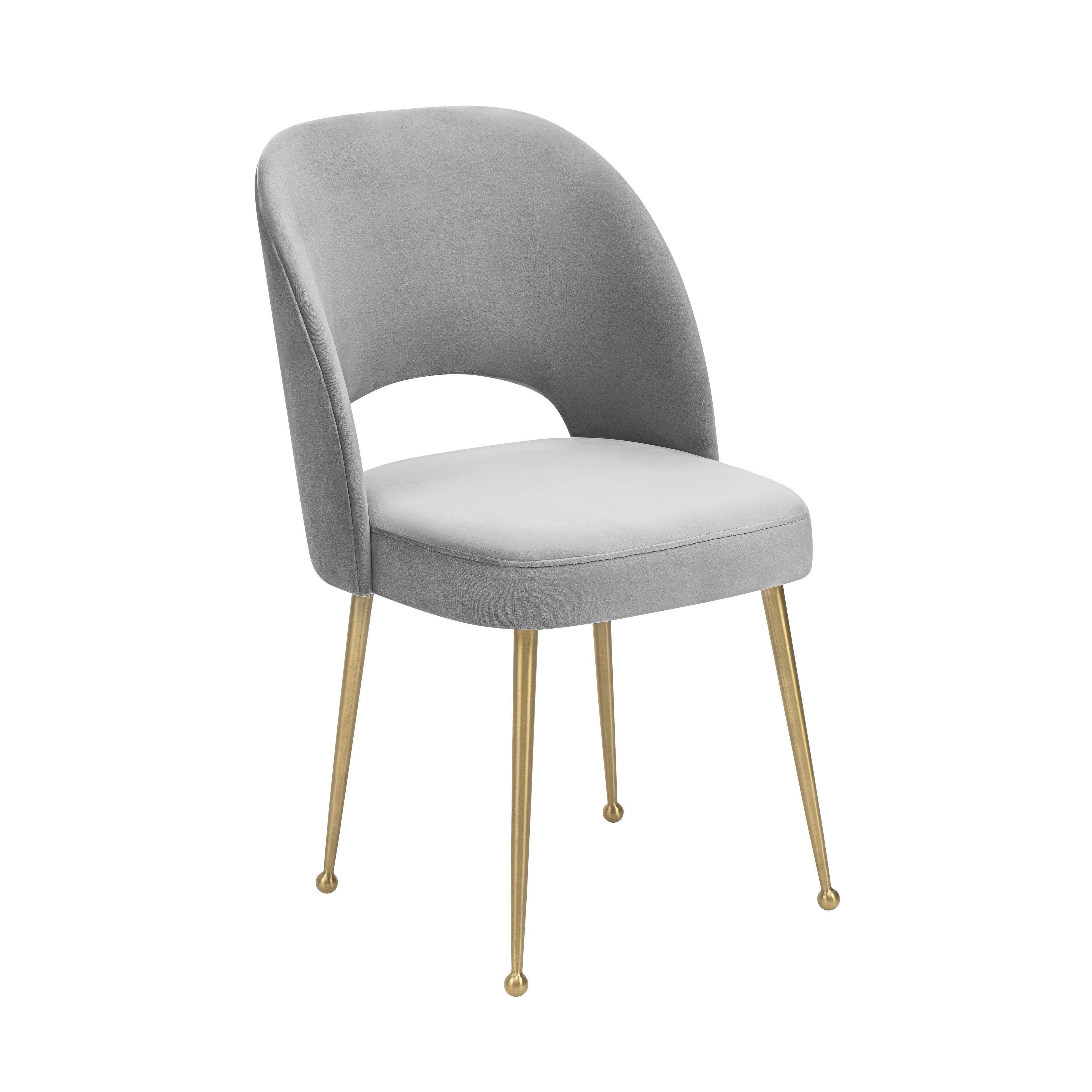 Swell Light Grey Velvet Chair - Remutear
