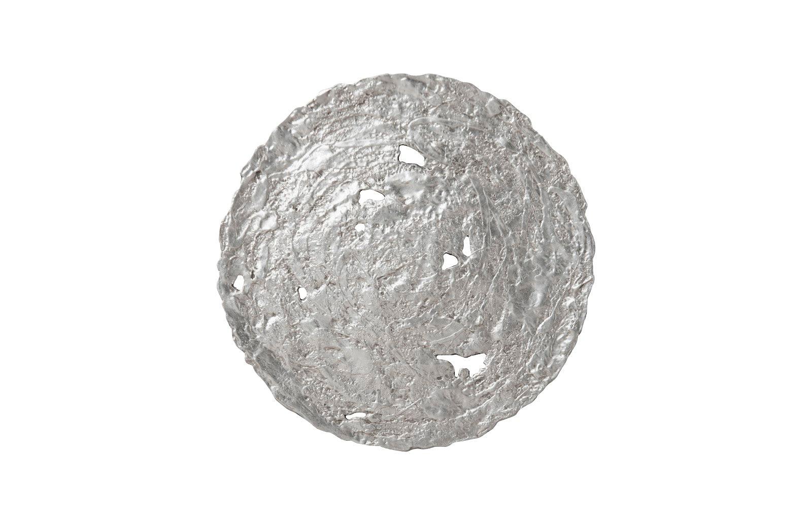 Molten Wall Disc, Medium, Silver Leaf - Remutear