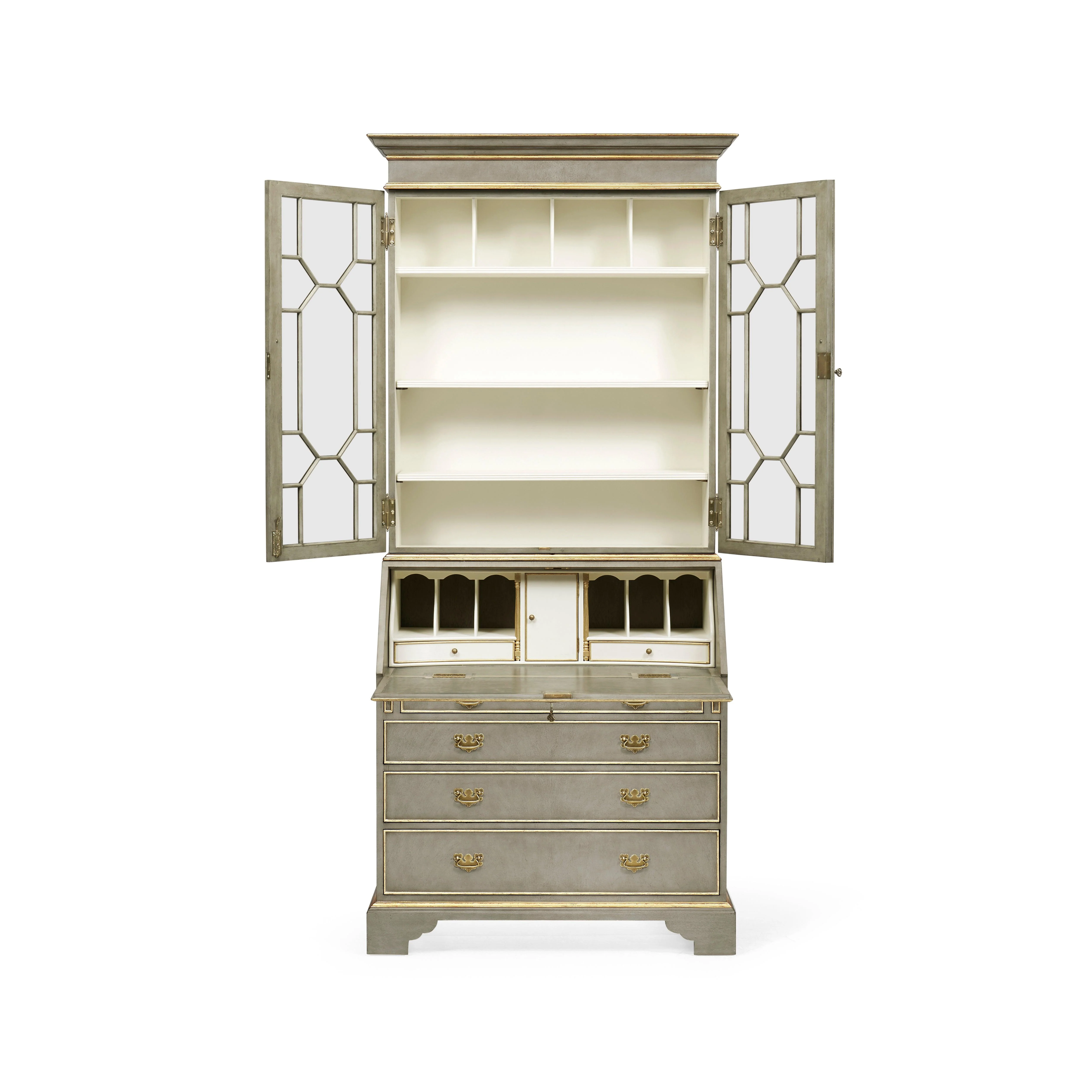 Buckingham Georgian Grey & Gilded Secretary - Remutear