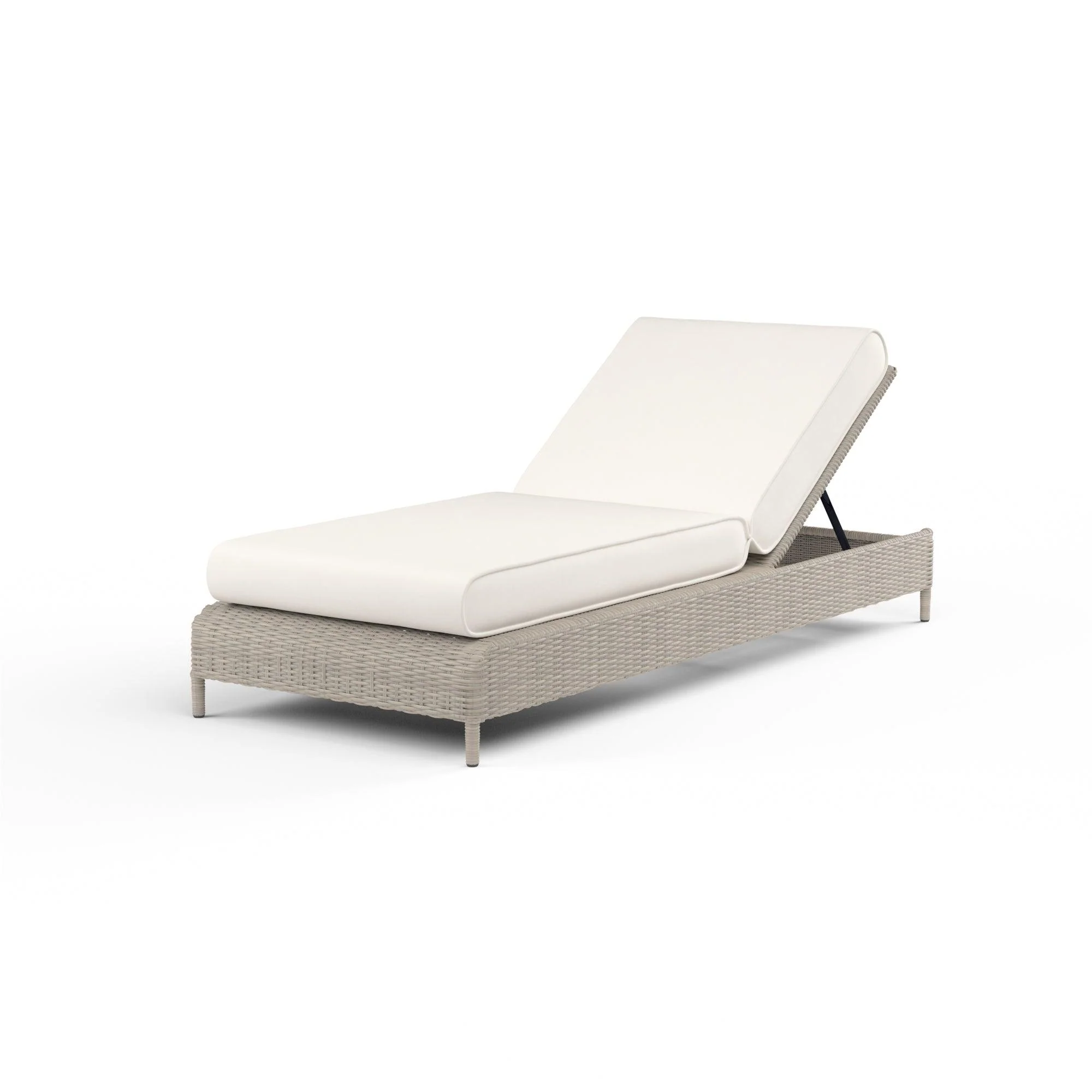 Manhattan Adjustable Chaise in Linen Canvas w/ Self Welt - Remutear