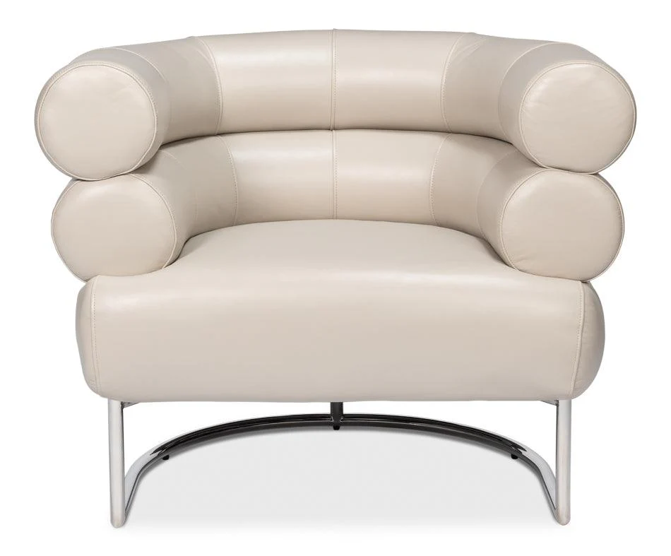 Rondo Occasional Leather Chair White - Remutear