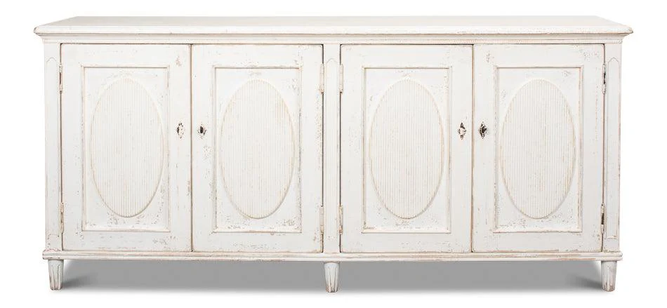 Whitewash Ribbon Sideboard - Remutear