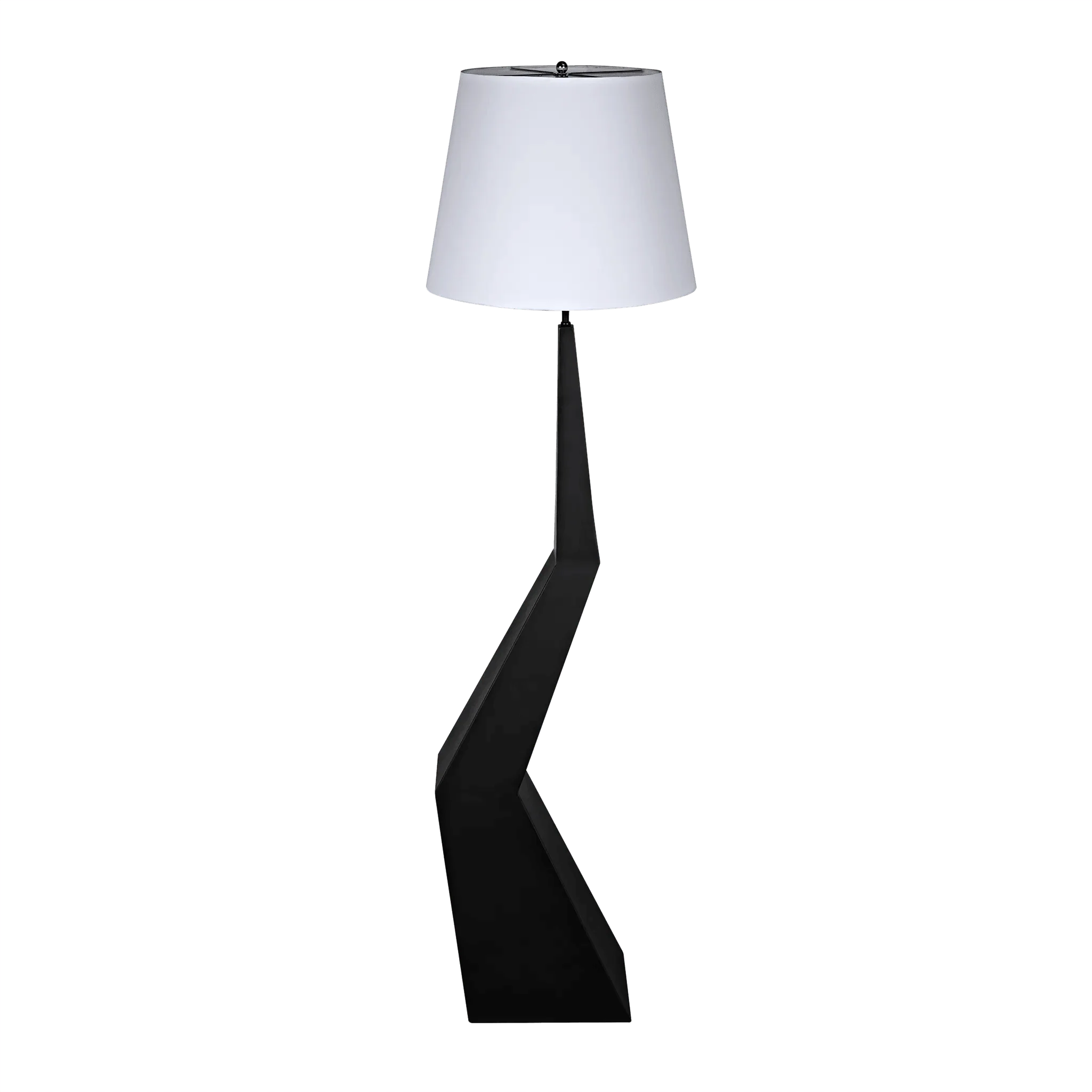 Rhombus Floor Lamp with Shade, Black Metal - Remutear