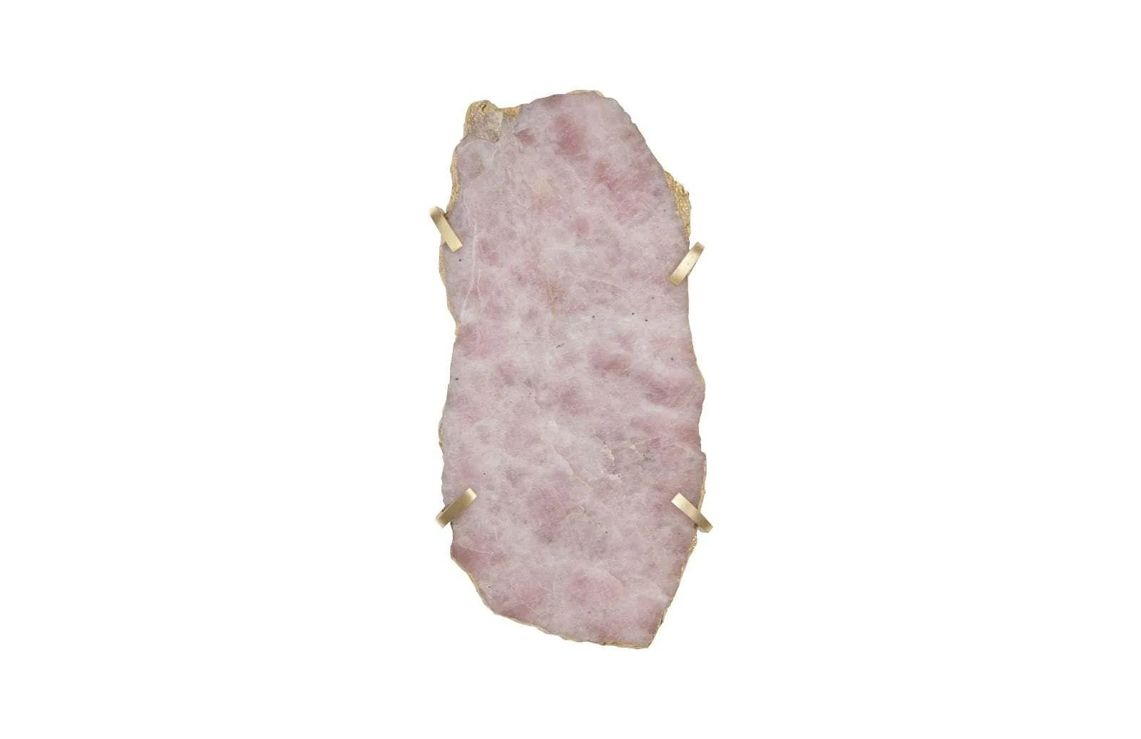 Gem Wall Tile in Brass Setting, Rose Quartz - Remutear