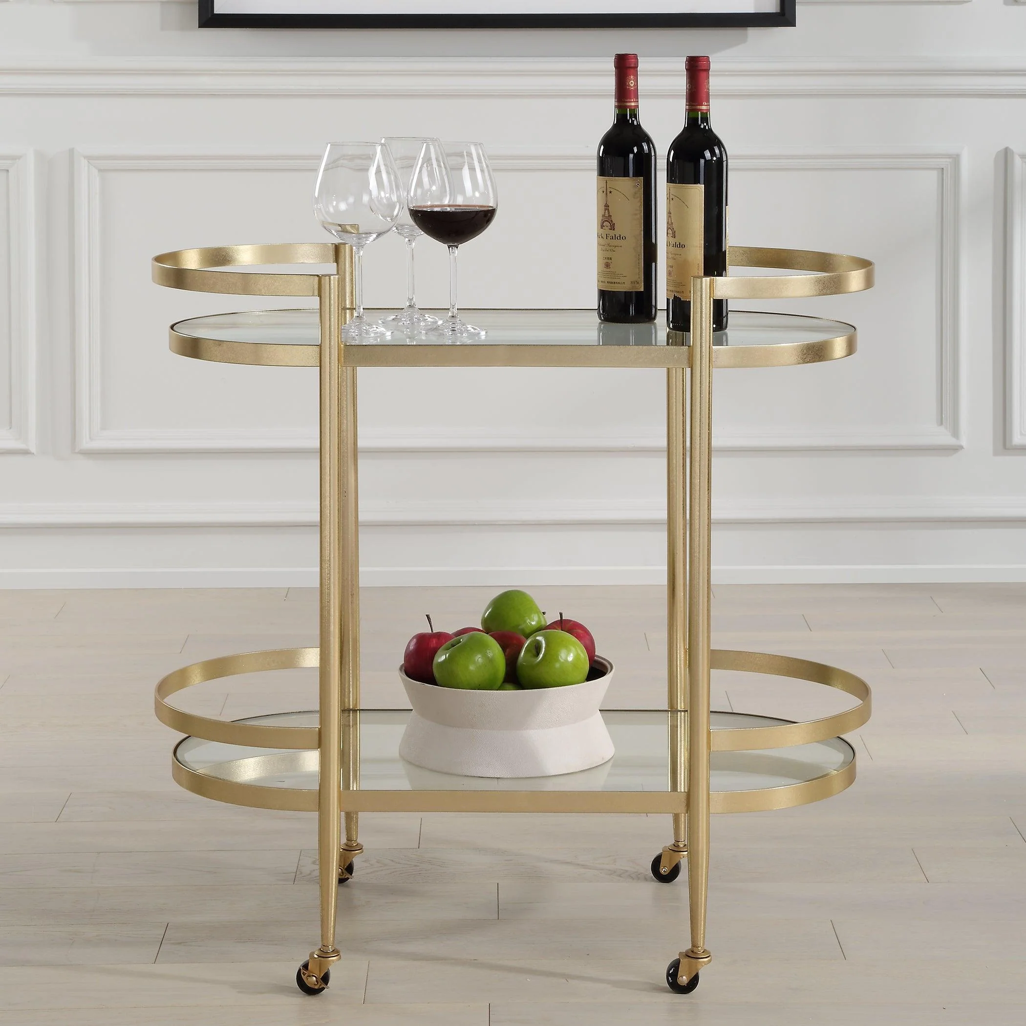 Isabelle Gold Bar Cart - Remutear