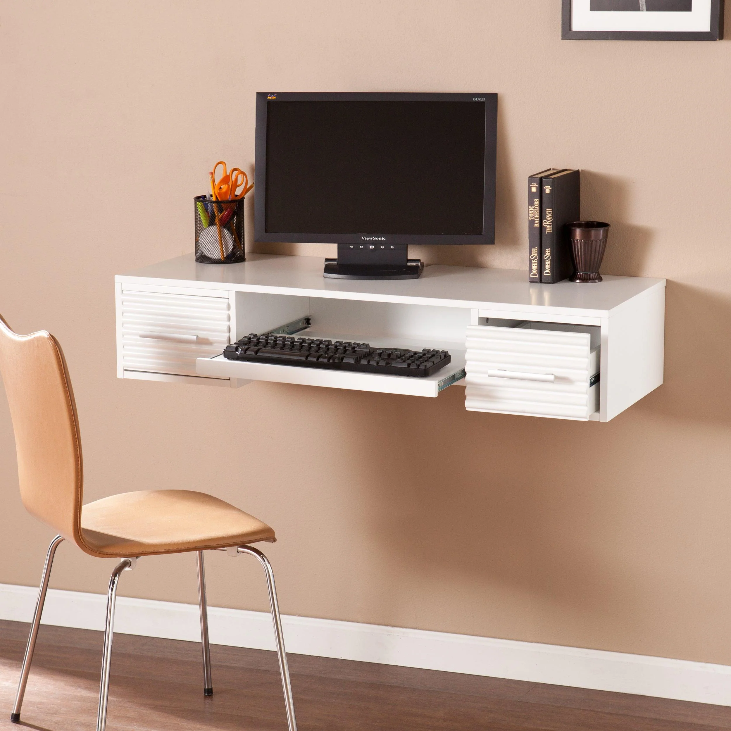 Simon Wall Mount Desk - White - Remutear