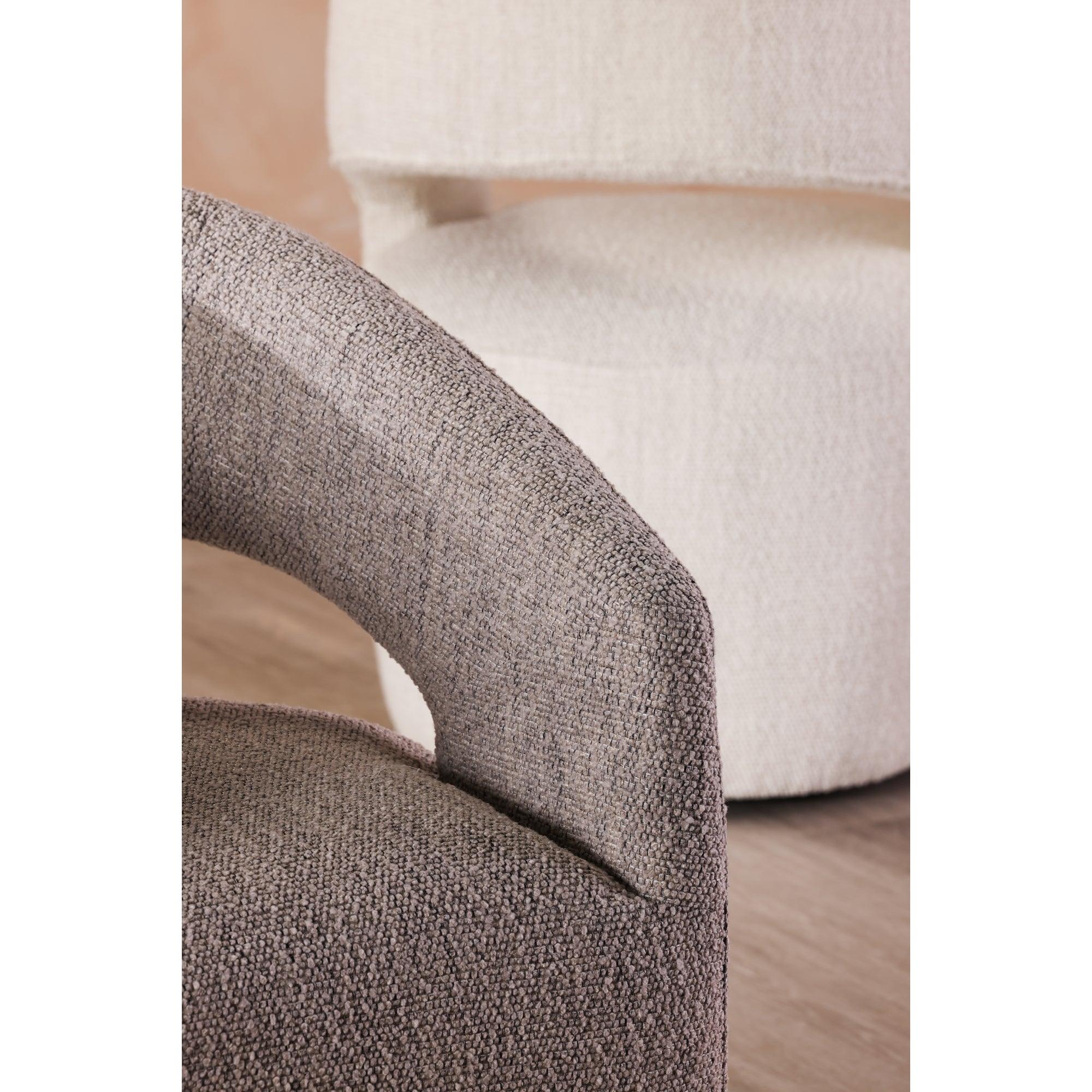 Barrow Rolling Dining Chair Performance Fabric White Mist - Remutear