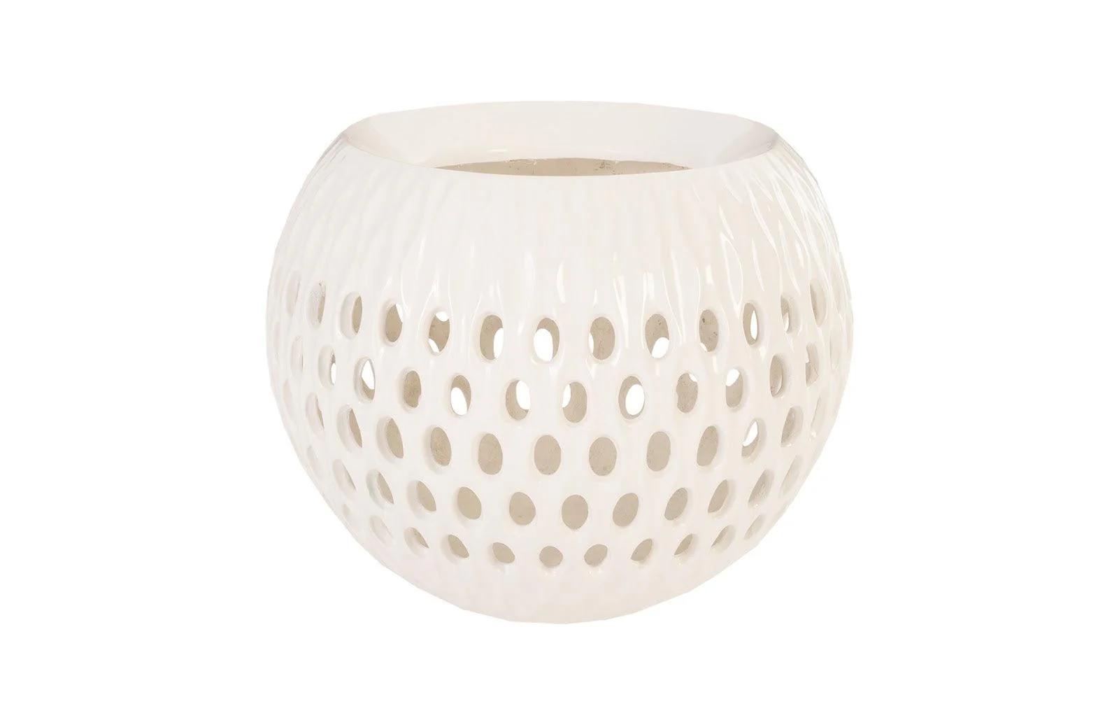 Breathe Planter, Gel Coat White - Remutear